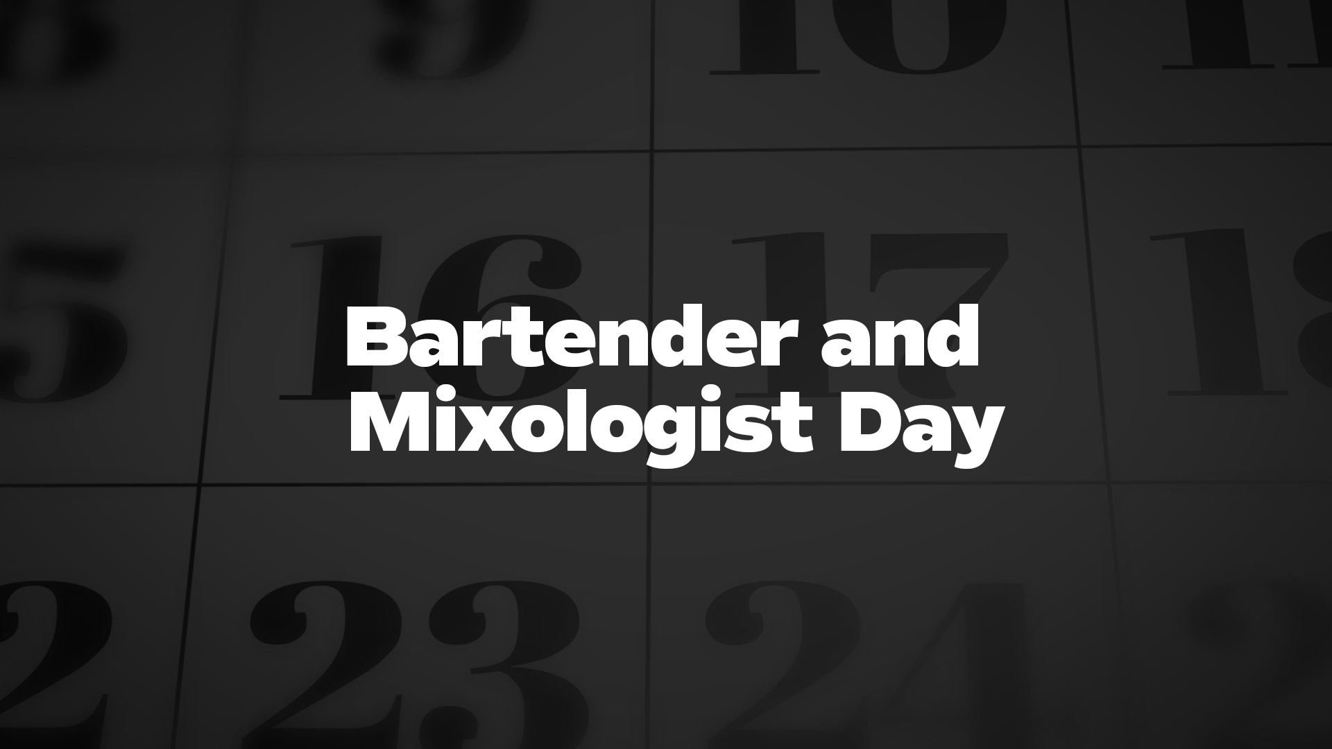 Title image for Bartender And Mixologist Day