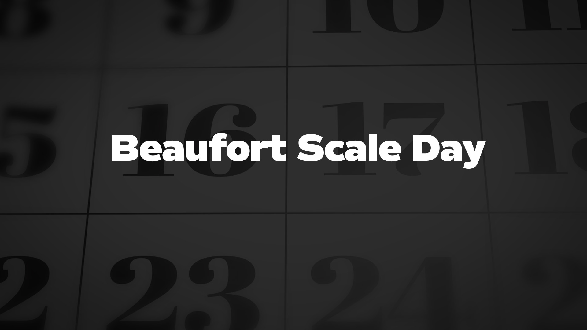 Title image for Beaufort Scale Day