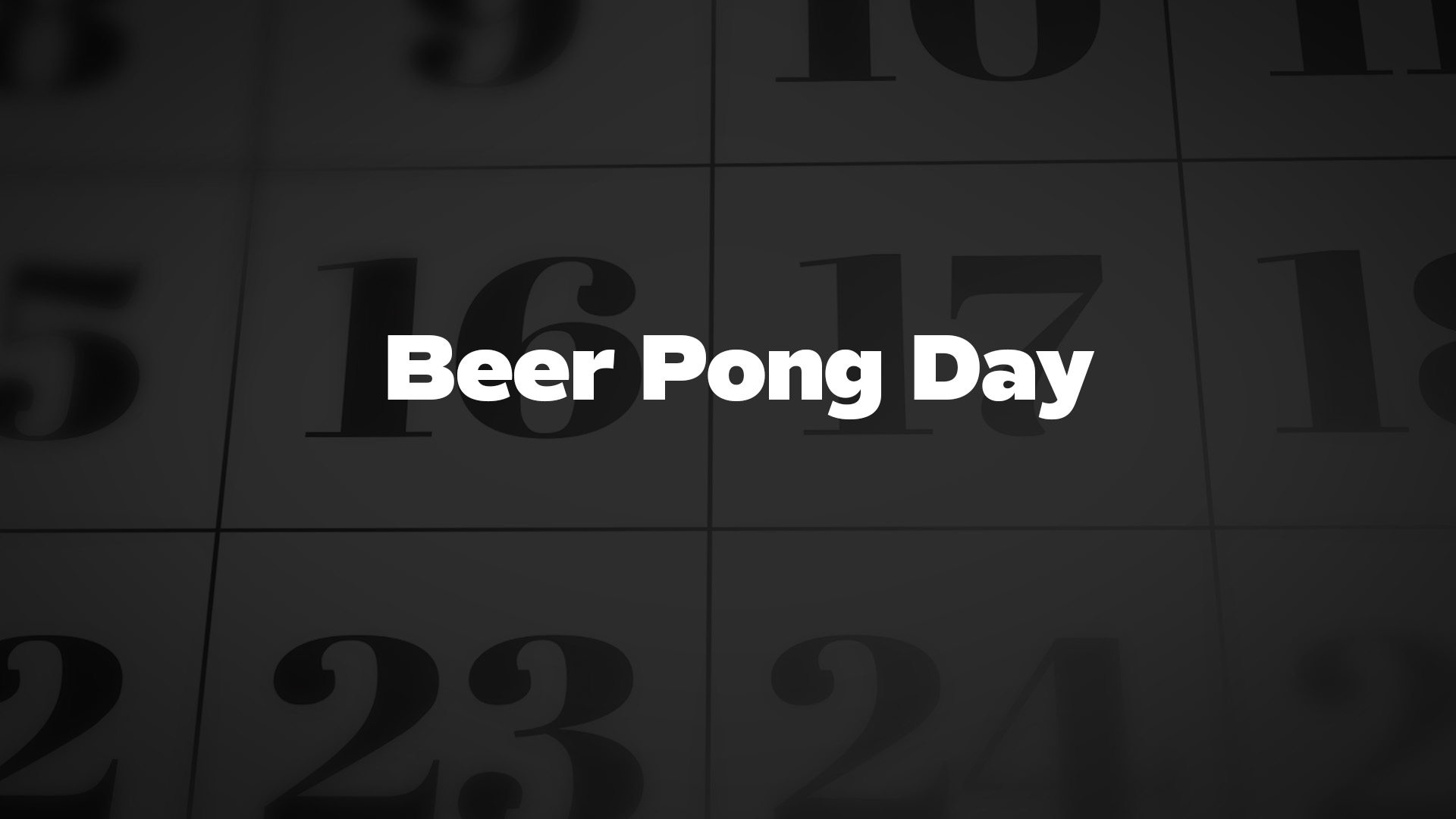 Title image for Beer Pong Day