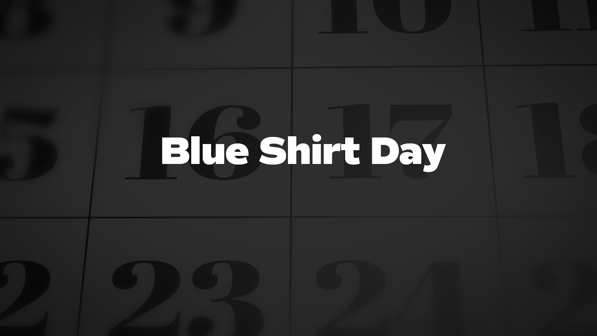 Title image for Blue Shirt Day