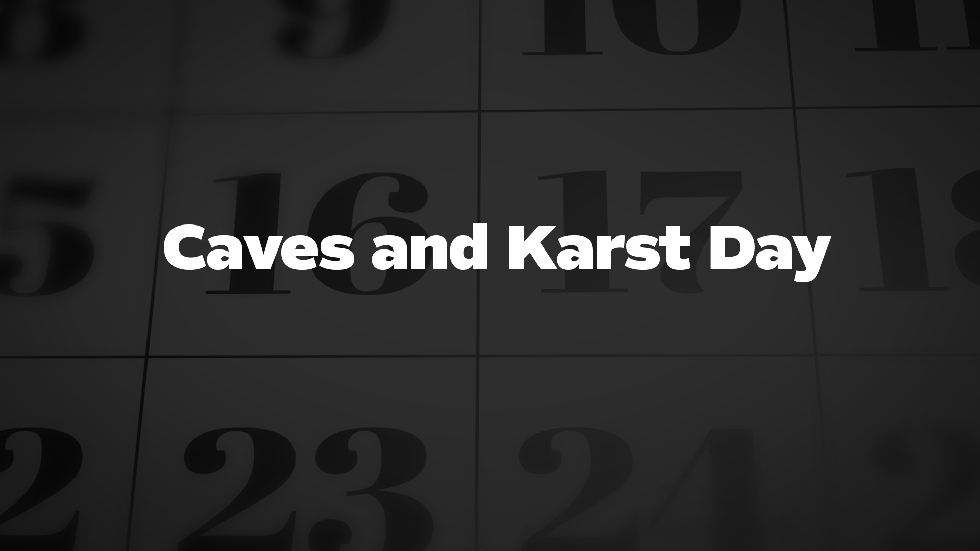 Title image for Caves And Karst Day