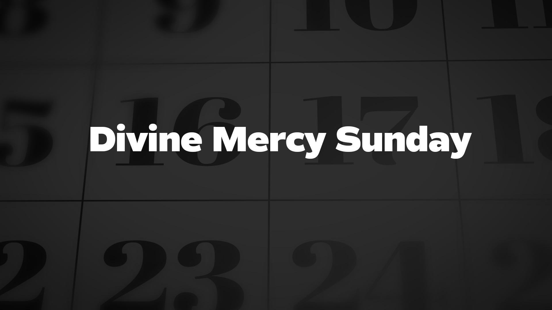 Title image for Divine Mercy Sunday