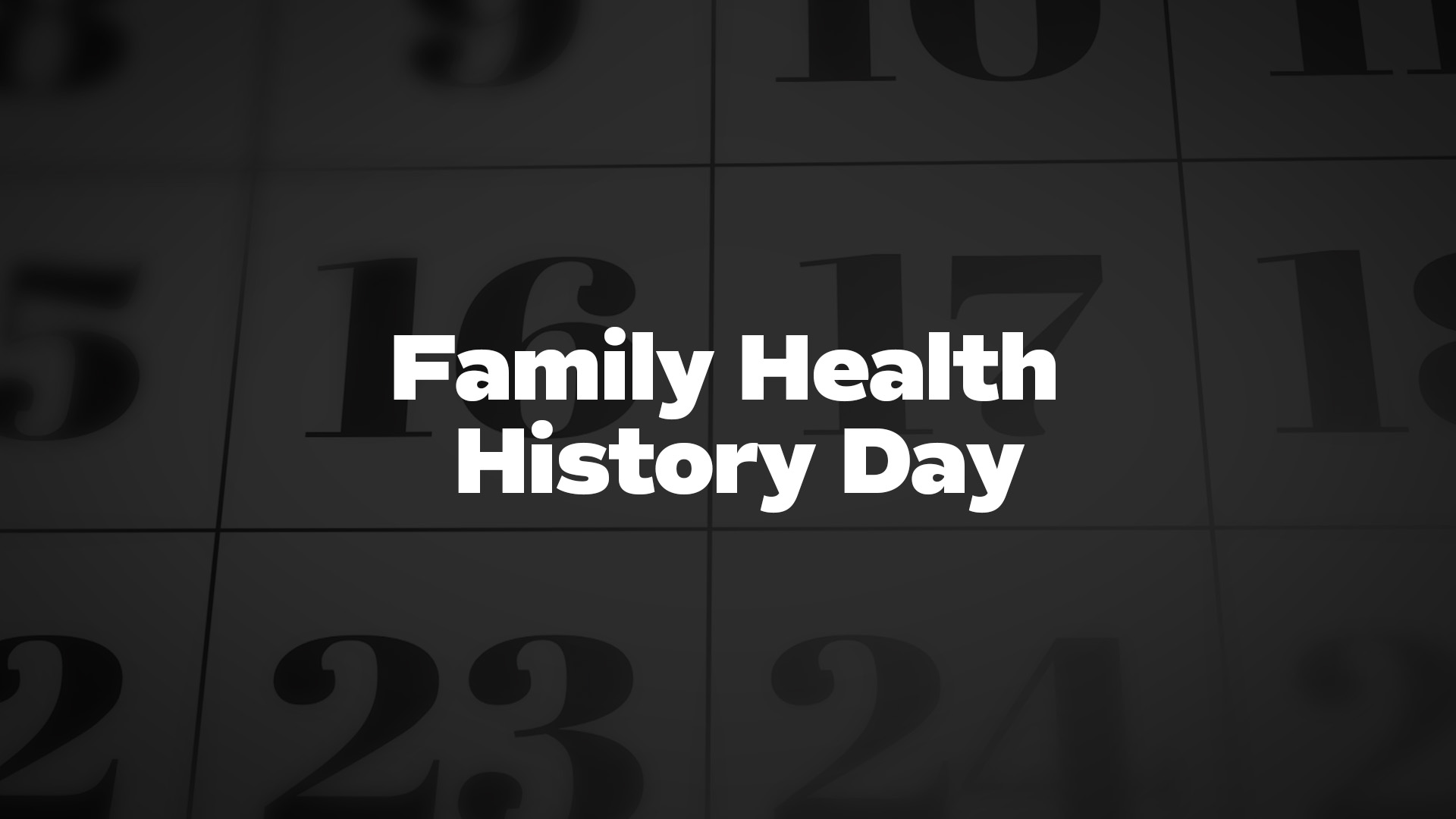 Title image for Family Health History Day