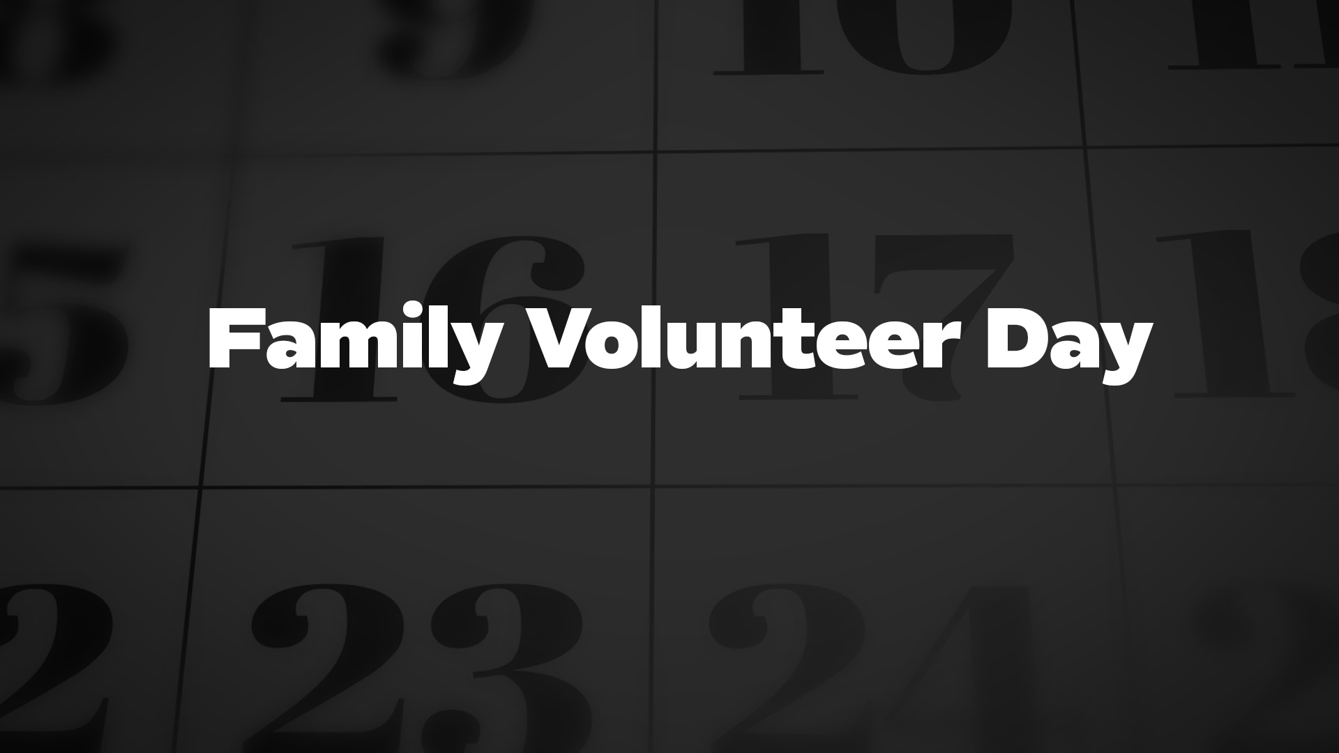 Title image for Family Volunteer Day
