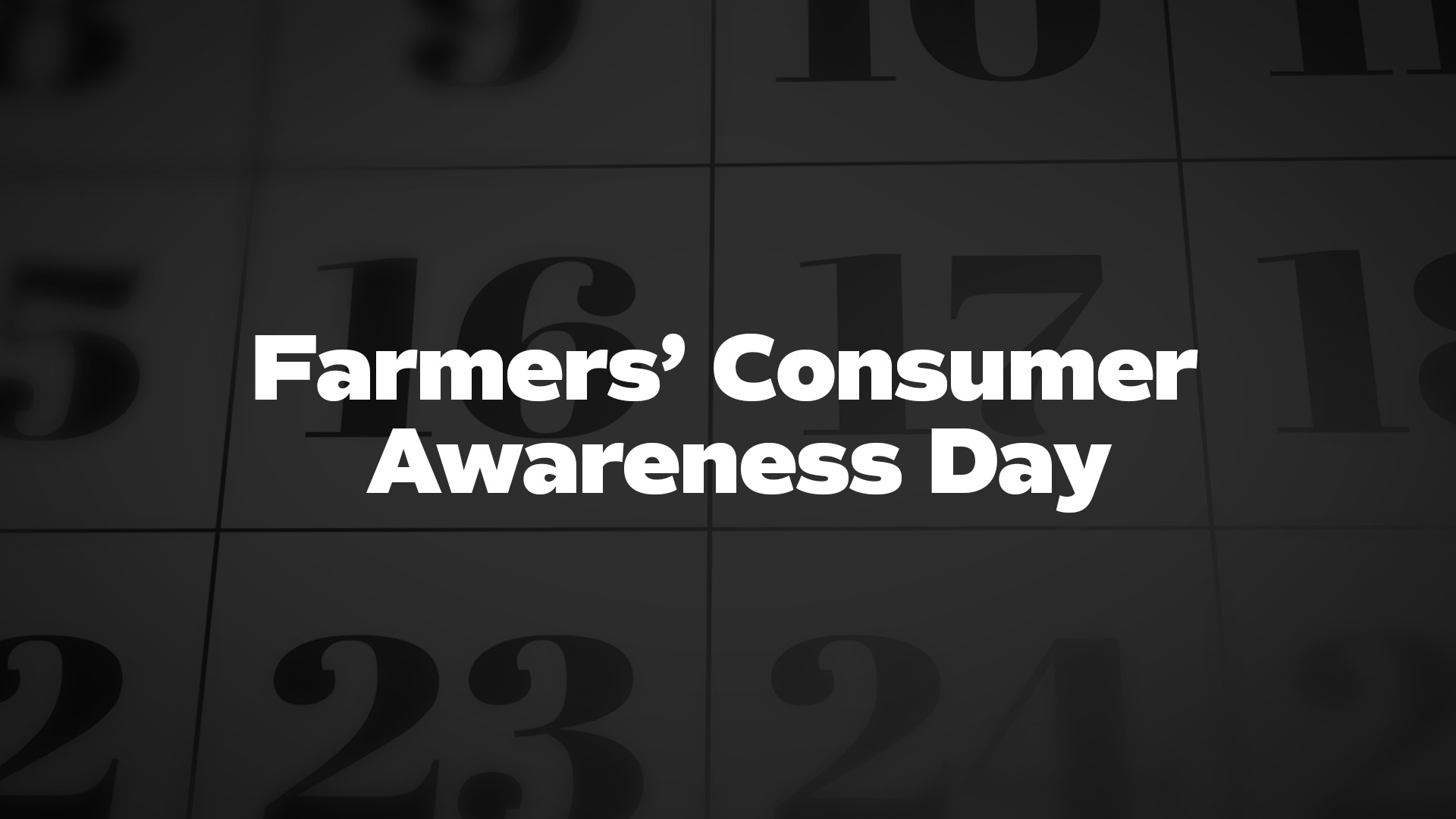 Title image for Farmers' Consumer Awareness Day