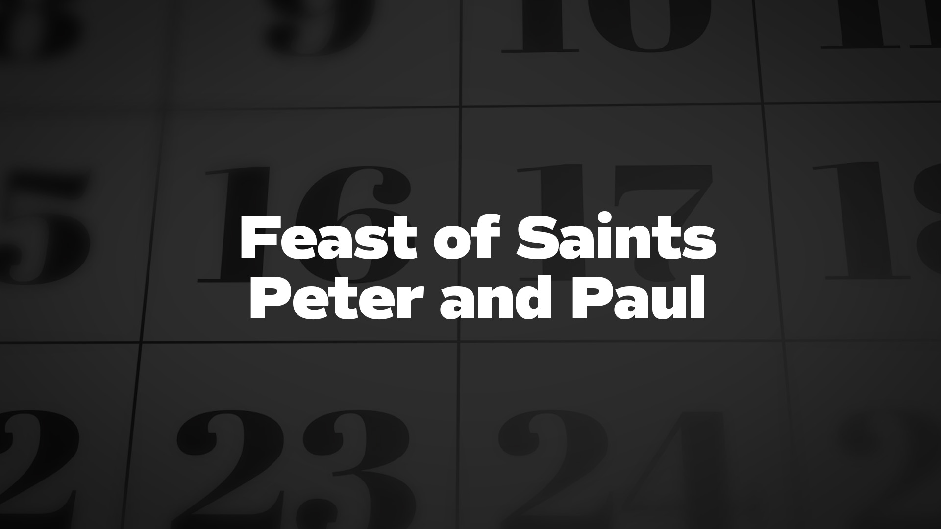 Title image for Feast Of Saints Peter And Paul