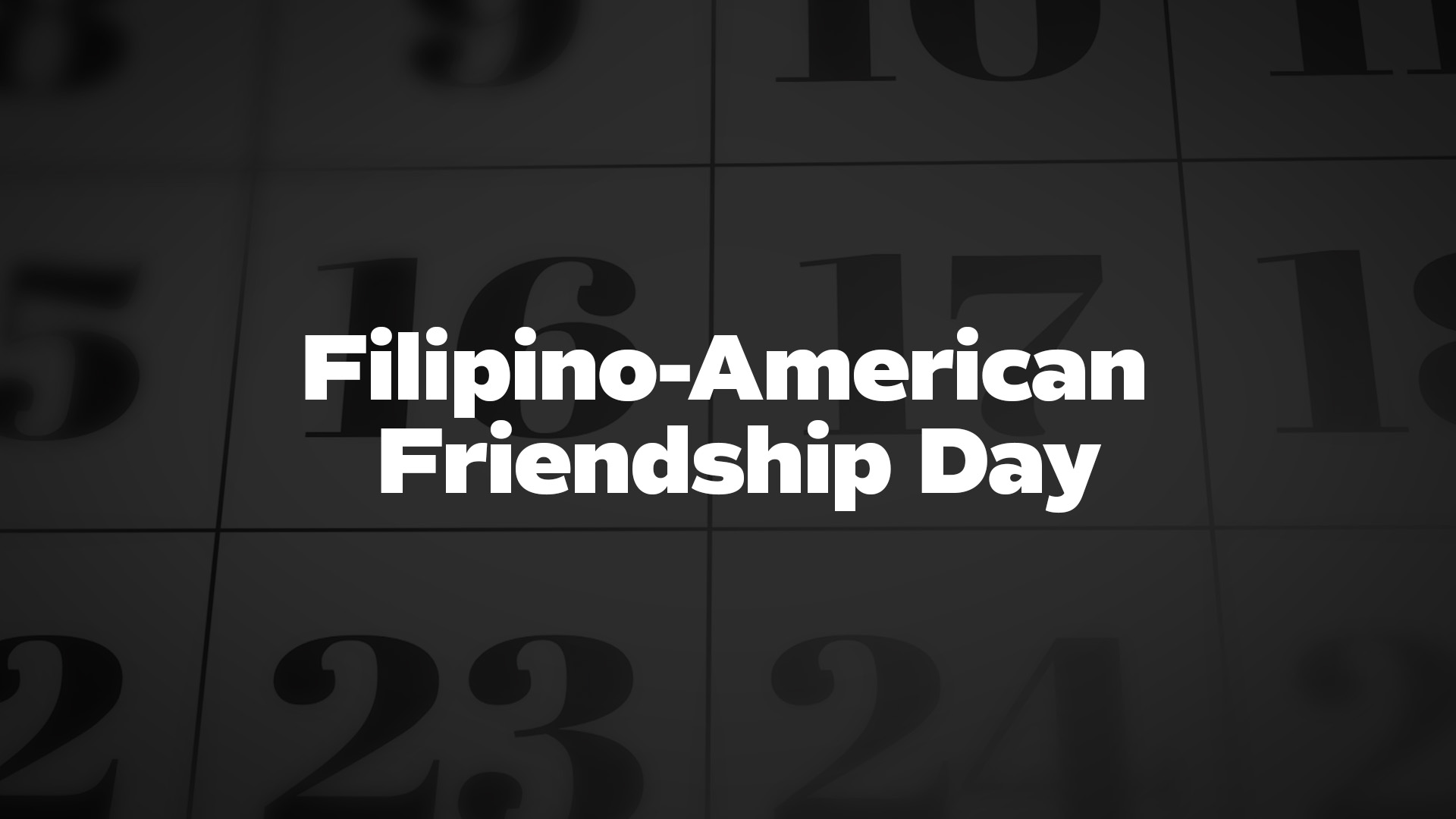 Title image for Filipino-American Friendship Day