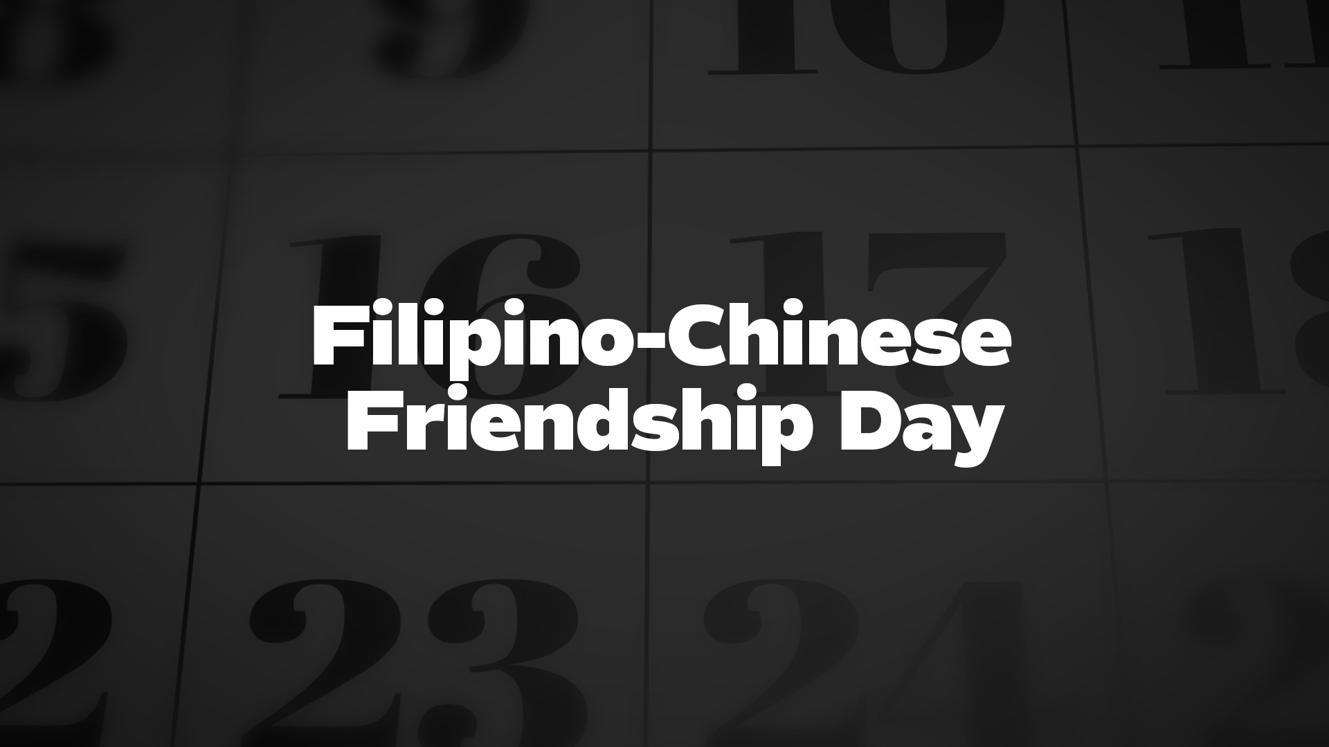 Title image for Filipino-Chinese Friendship Day