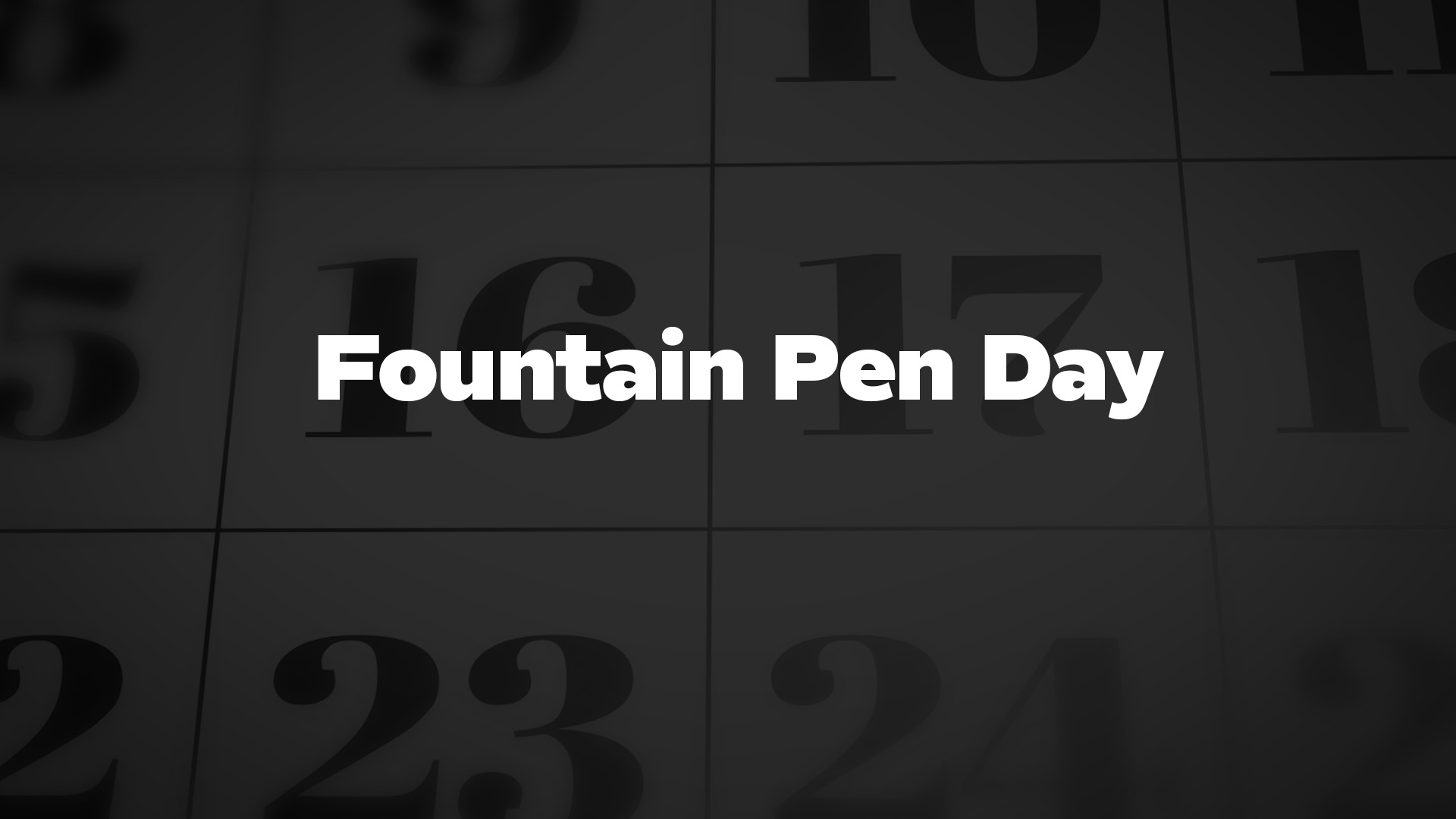 Title image for Fountain Pen Day