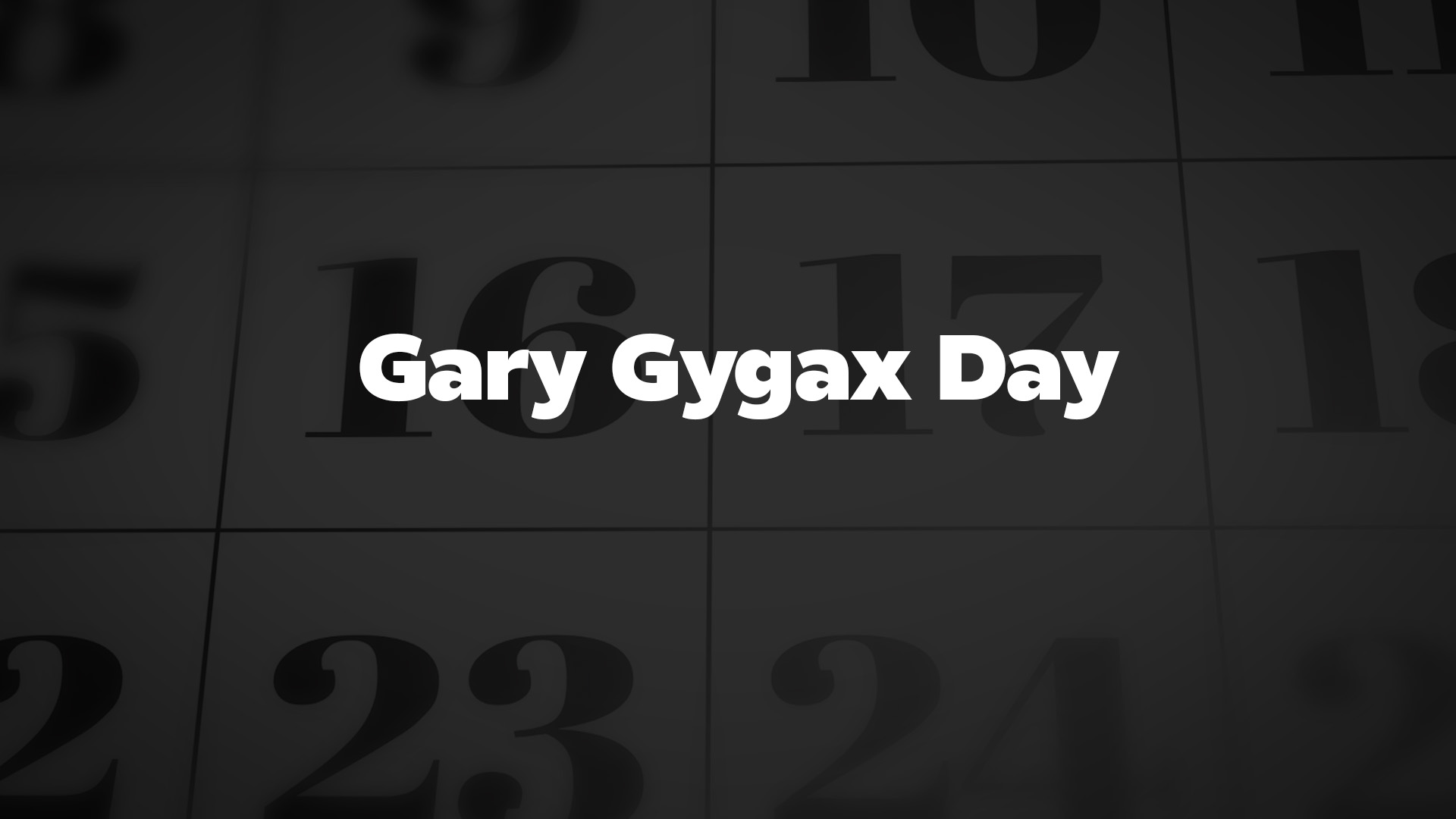 Title image for Gary Gygax Day