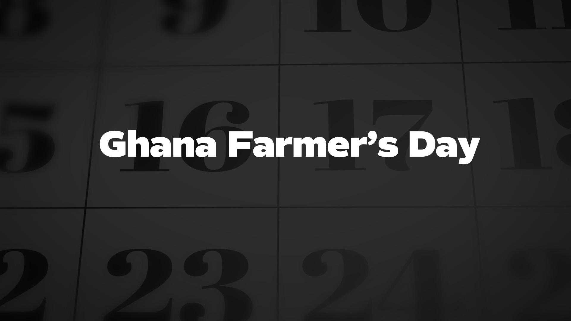 Title image for Ghana Farmer’s Day