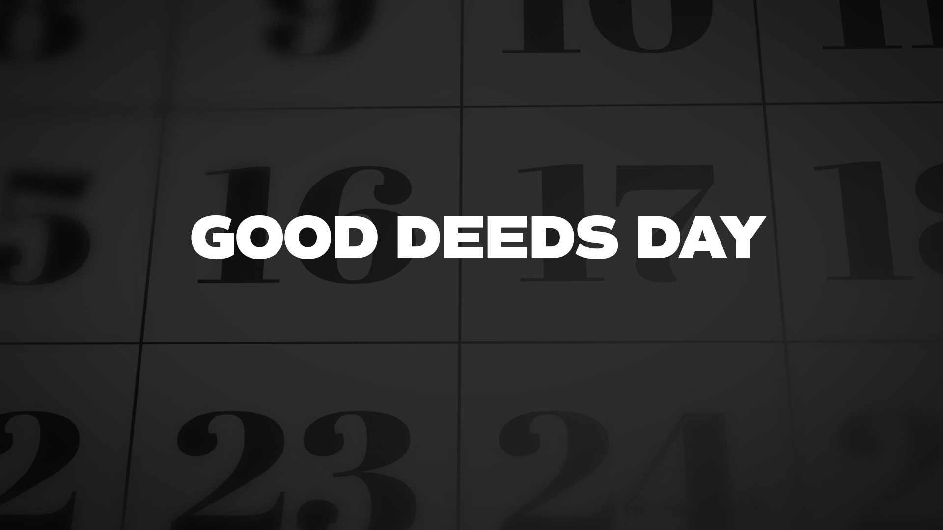 Title image for Good Deeds Day