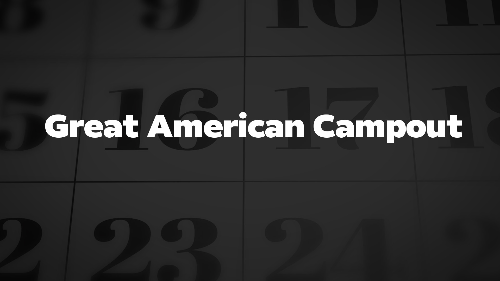 Title image for Great American Campout