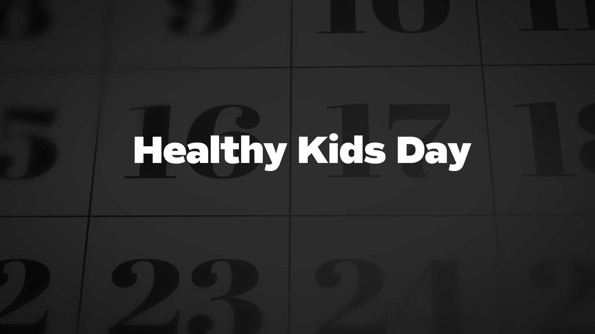 Title image for Healthy Kids Day
