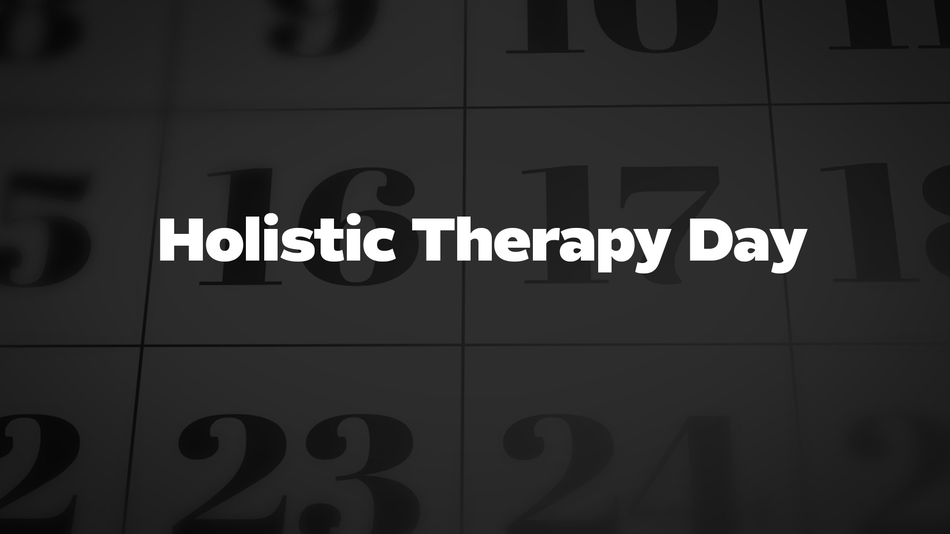 Title image for Holistic Therapy Day