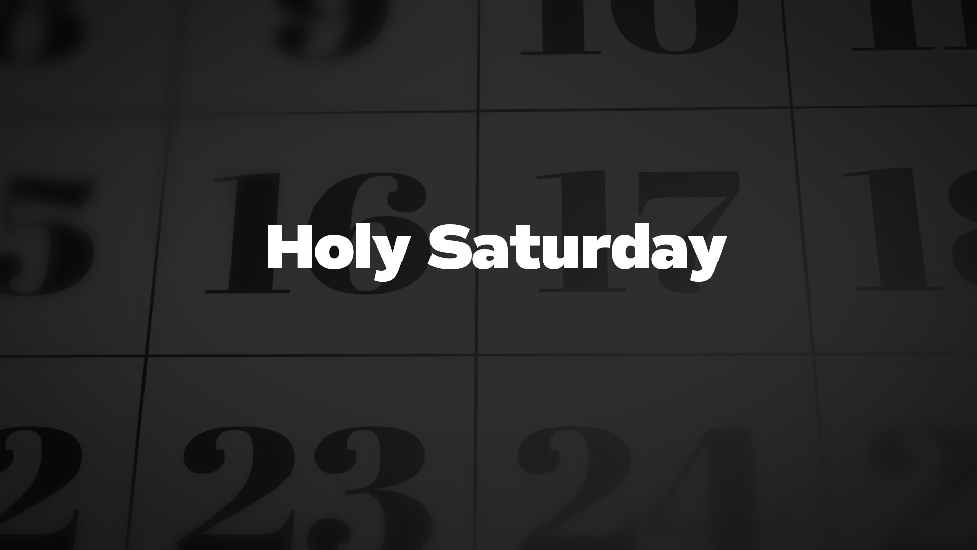 Title image for Holy Saturday