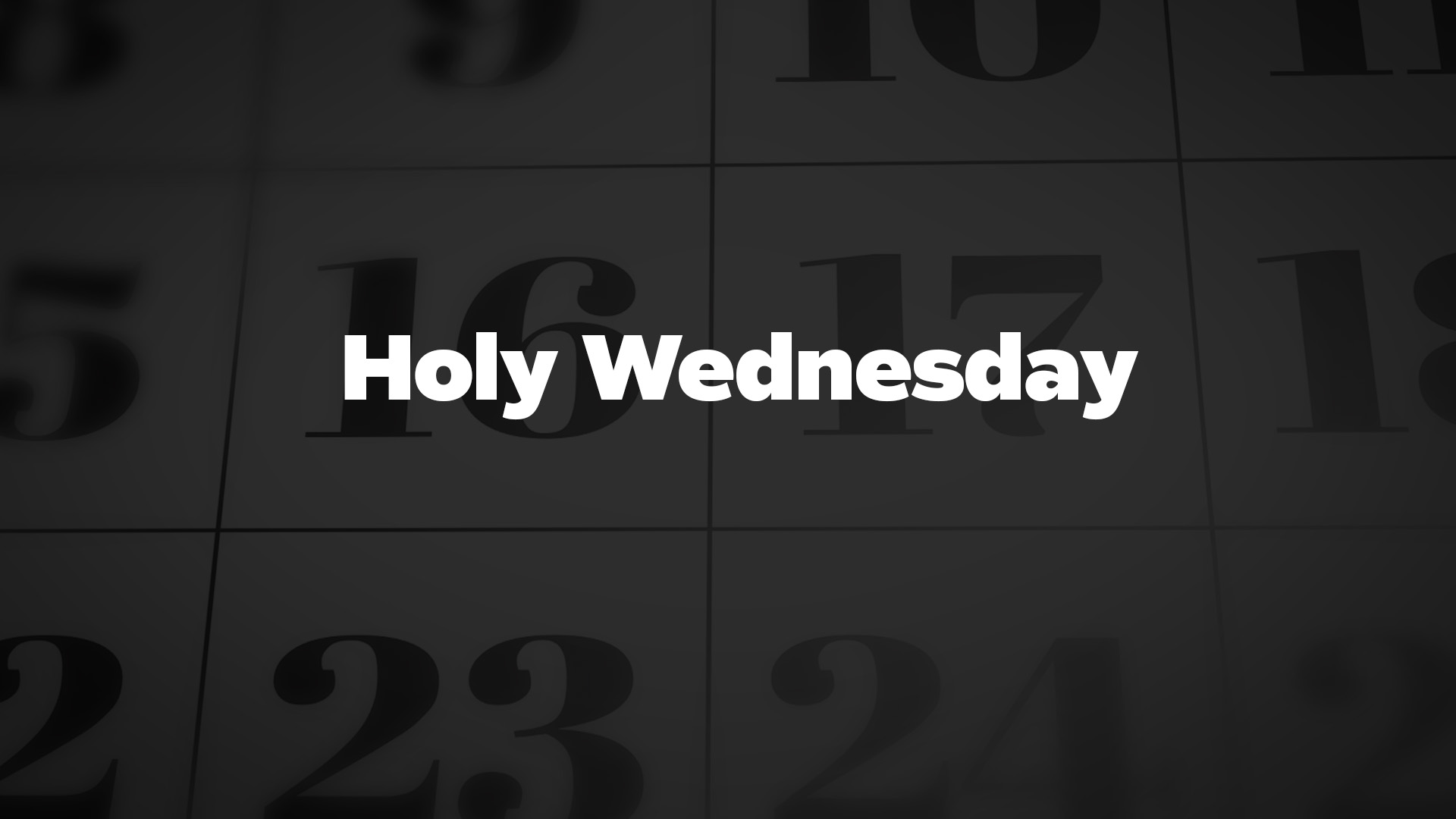 Title image for Holy Wednesday