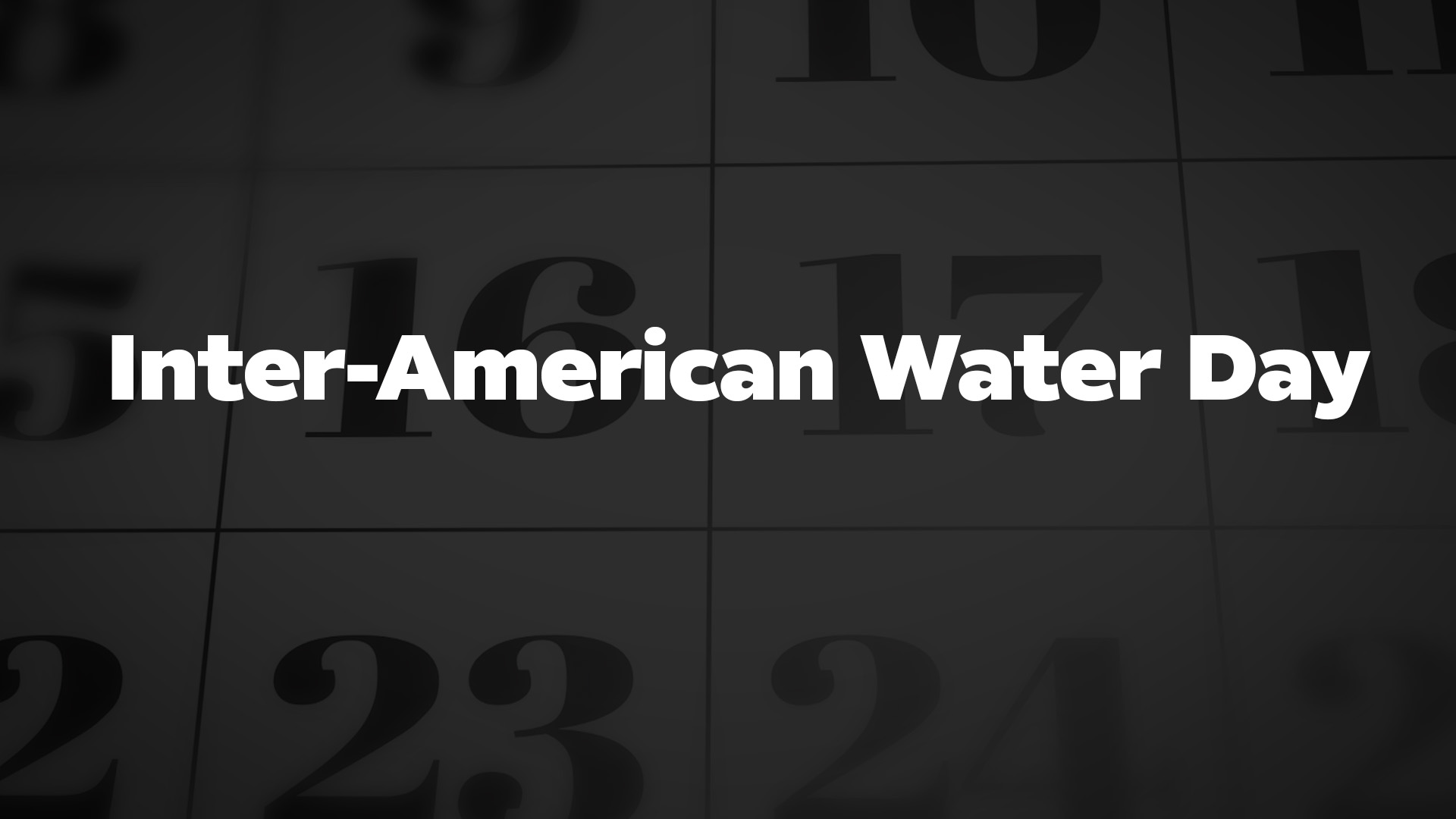Title image for Inter-American Water Day