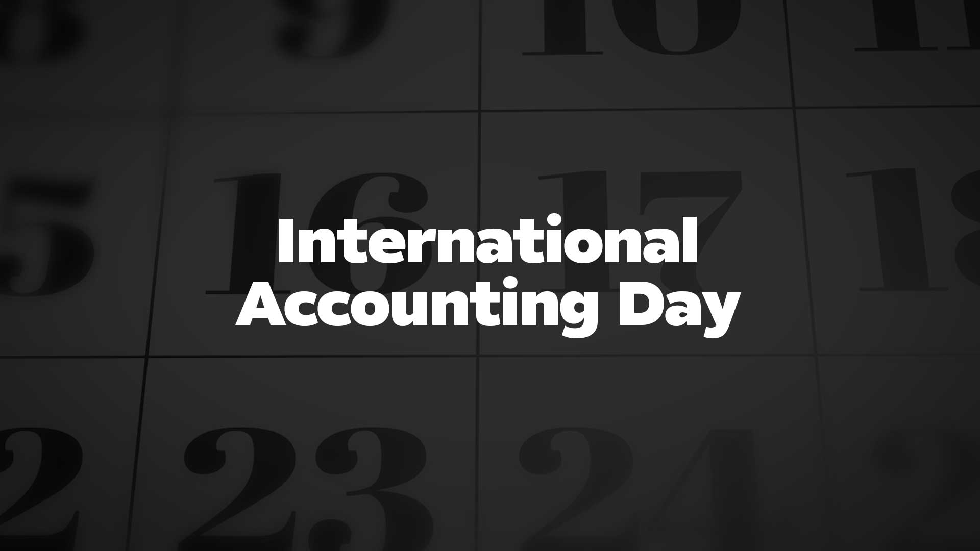 InternationalAccountingDay List Of National Days