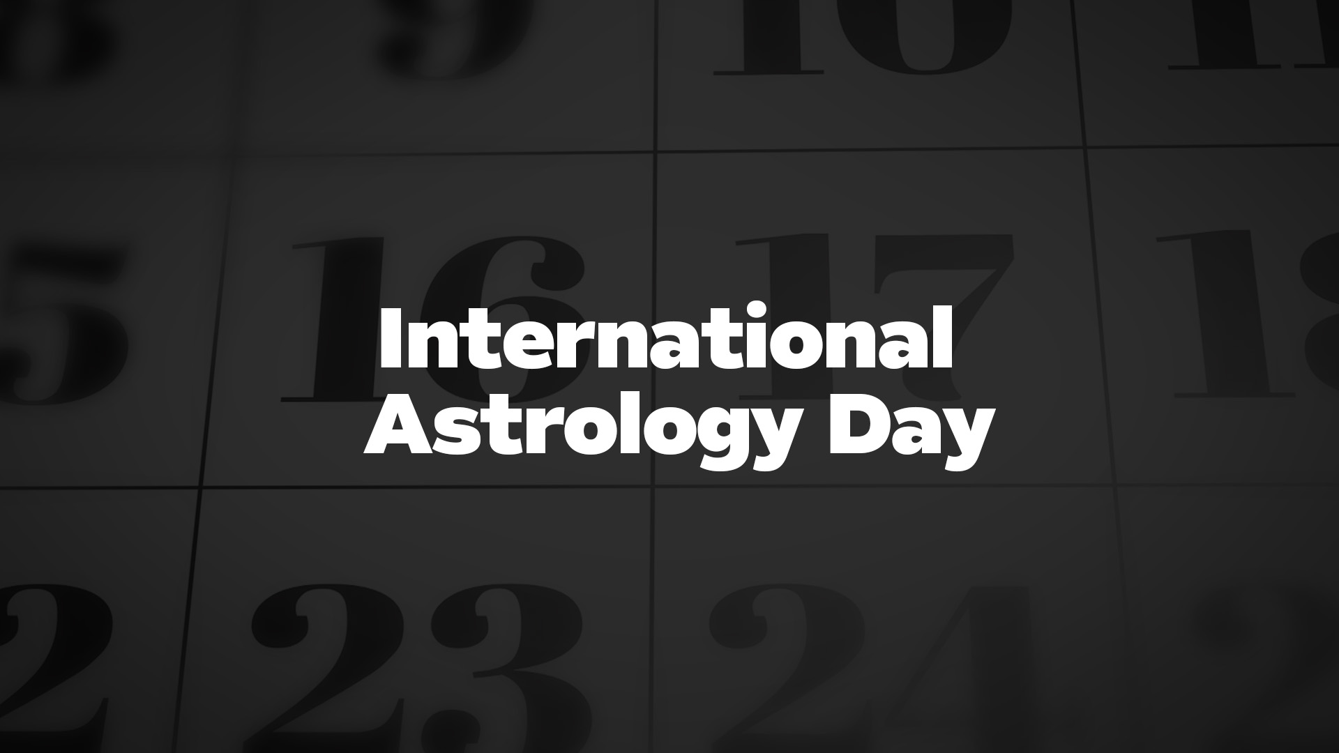 Title image for International Astrology Day