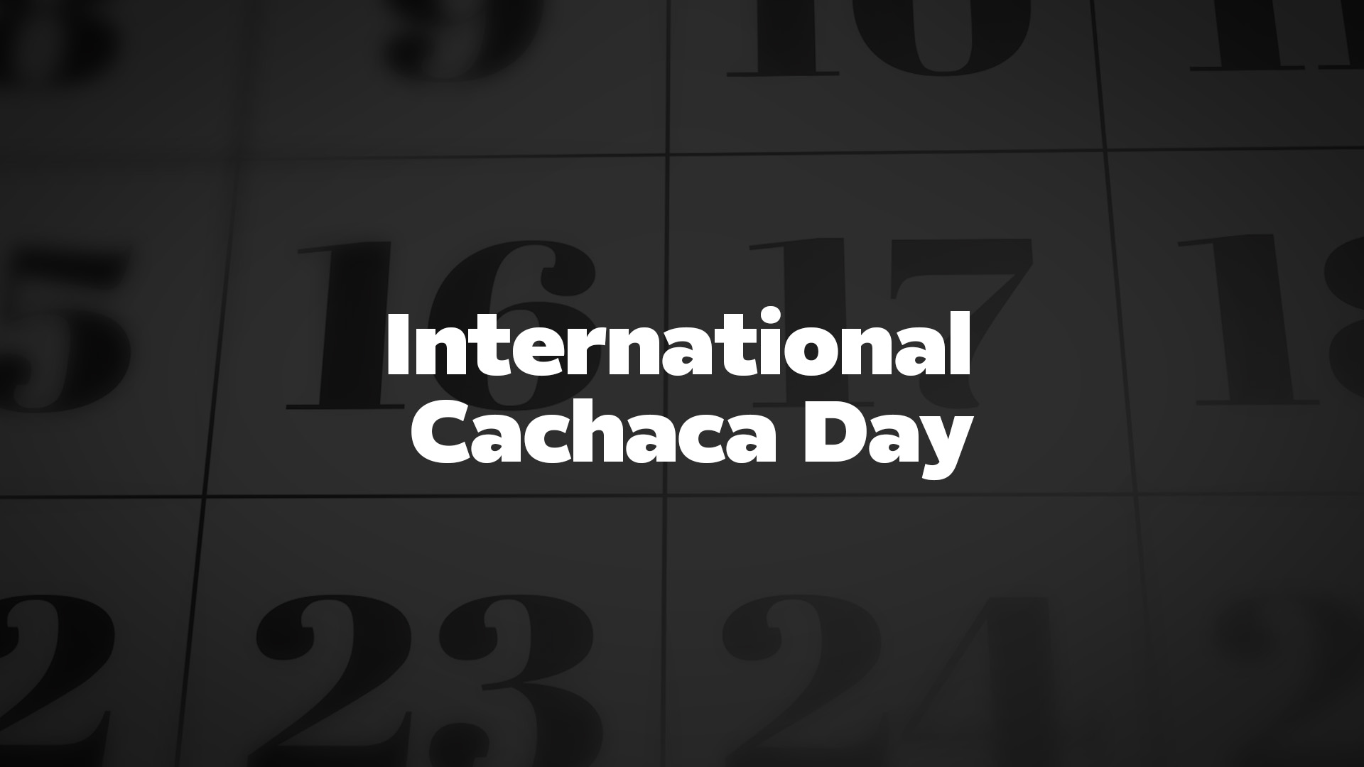 Title image for International Cachaca Day