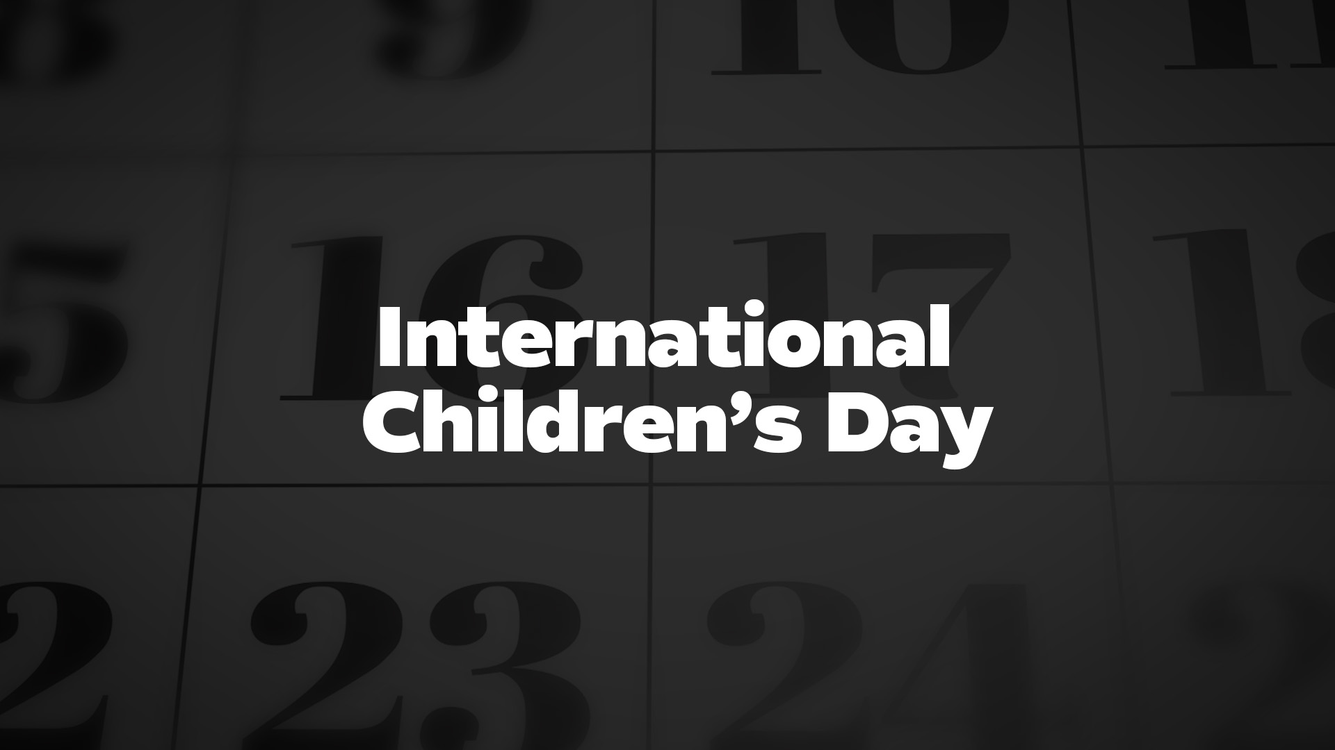 Title image for International Children's Day
