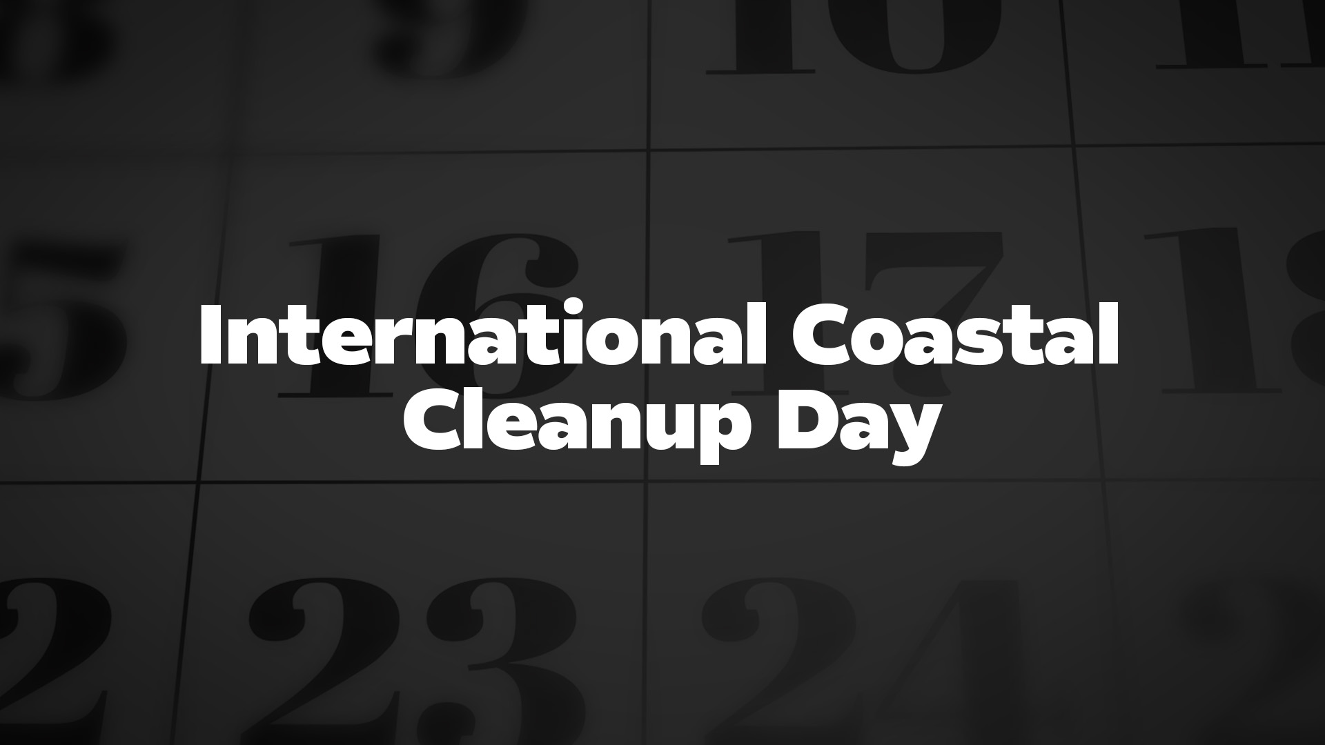 Title image for International Coastal Cleanup Day
