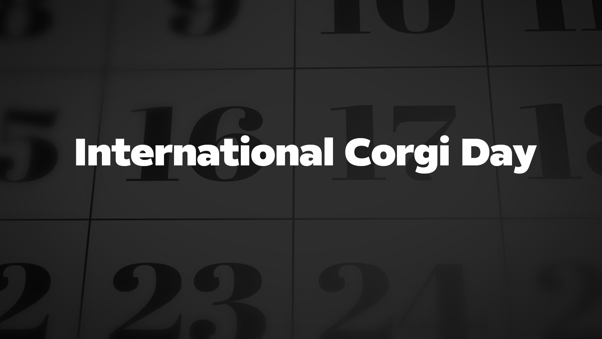 Title image for International Corgi Day