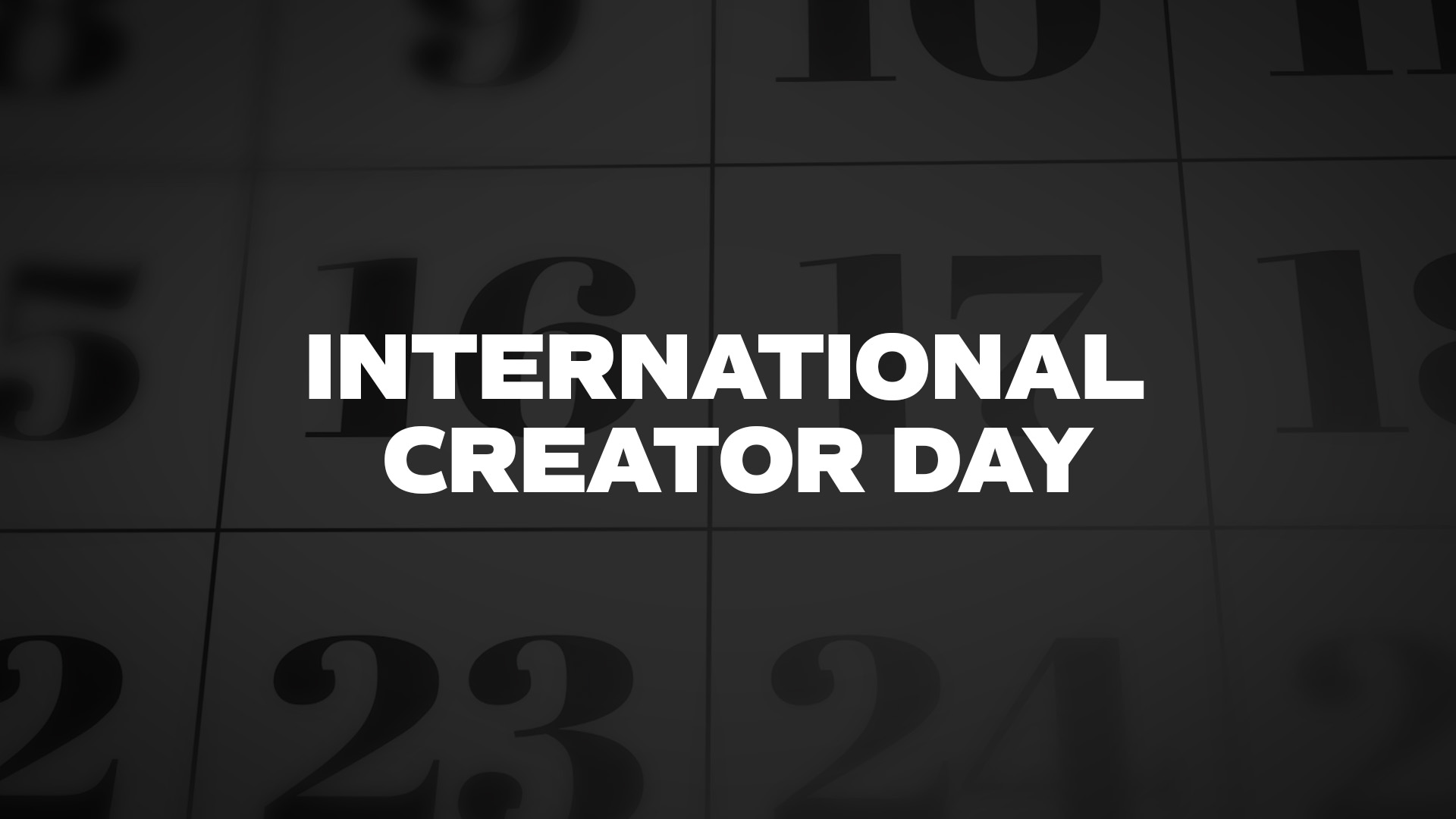Title image for International Creator Day