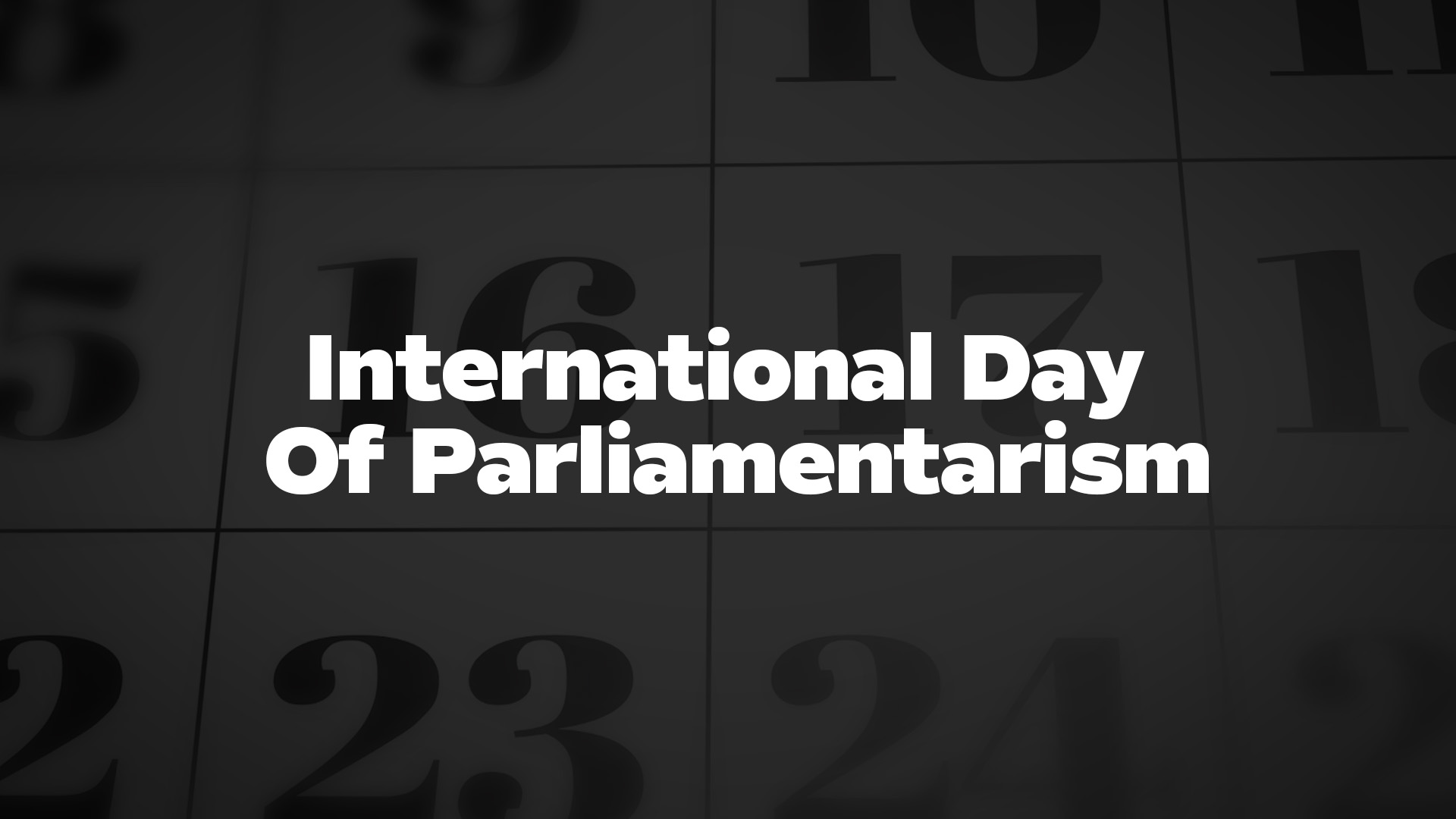 Title image for International Day Of Parliamentarism