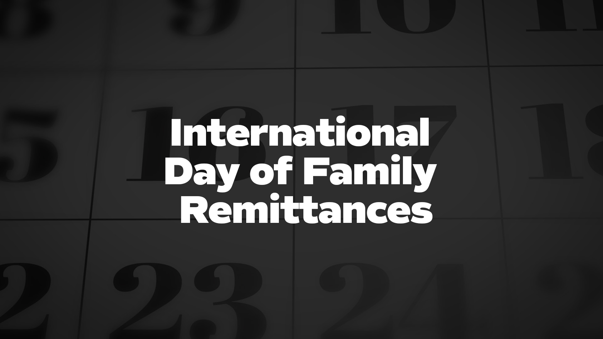 Title image for International Day Of Family Remittances