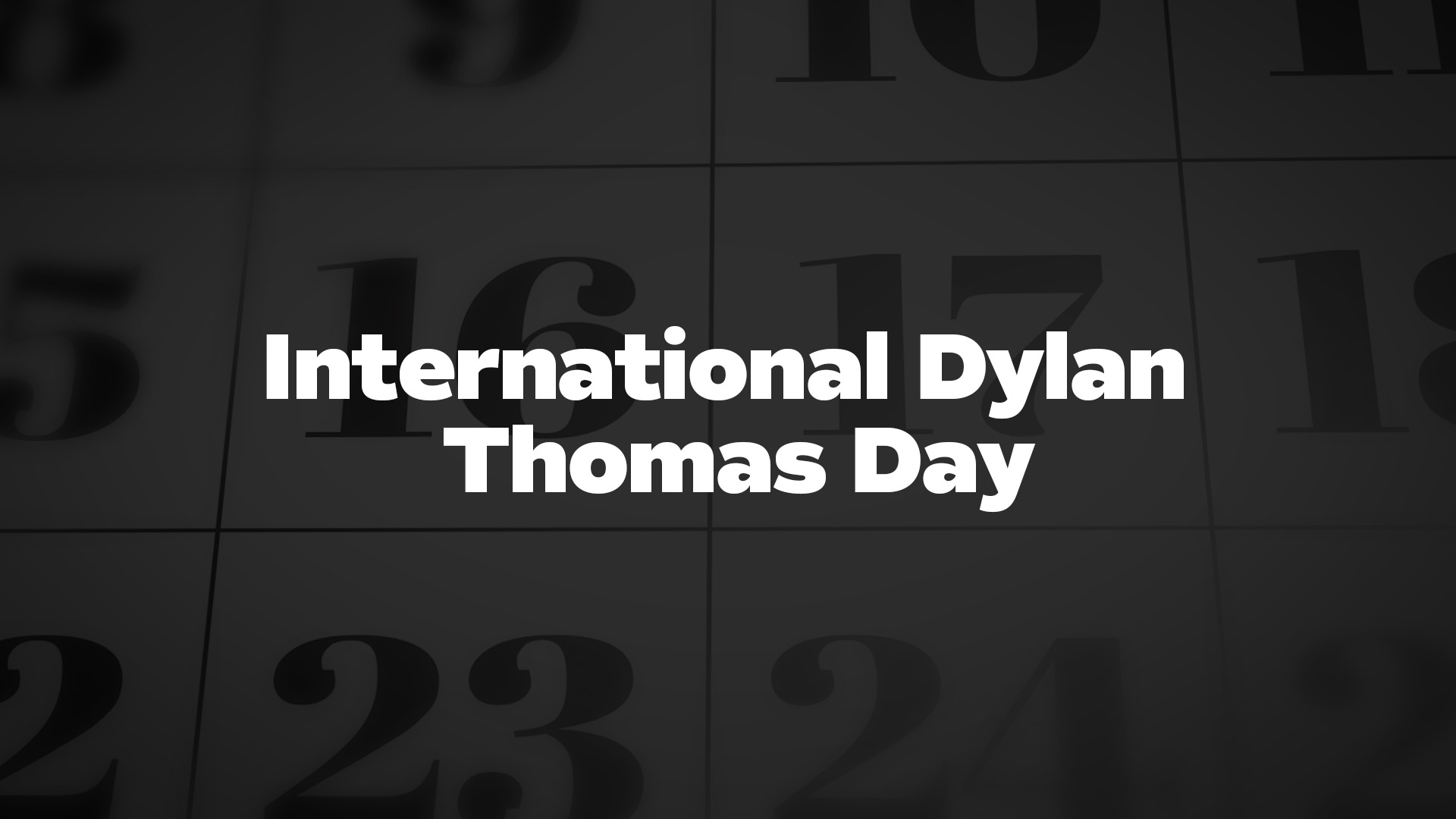 Title image for International Dylan Thomas Day