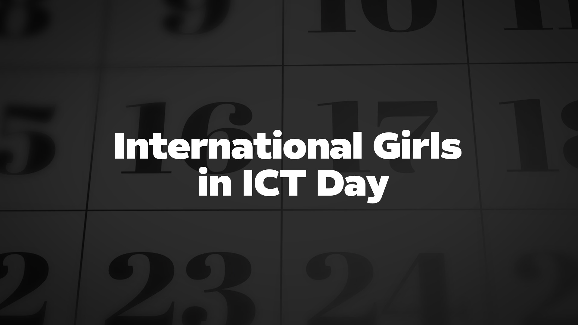 Title image for International Girls In Ict Day