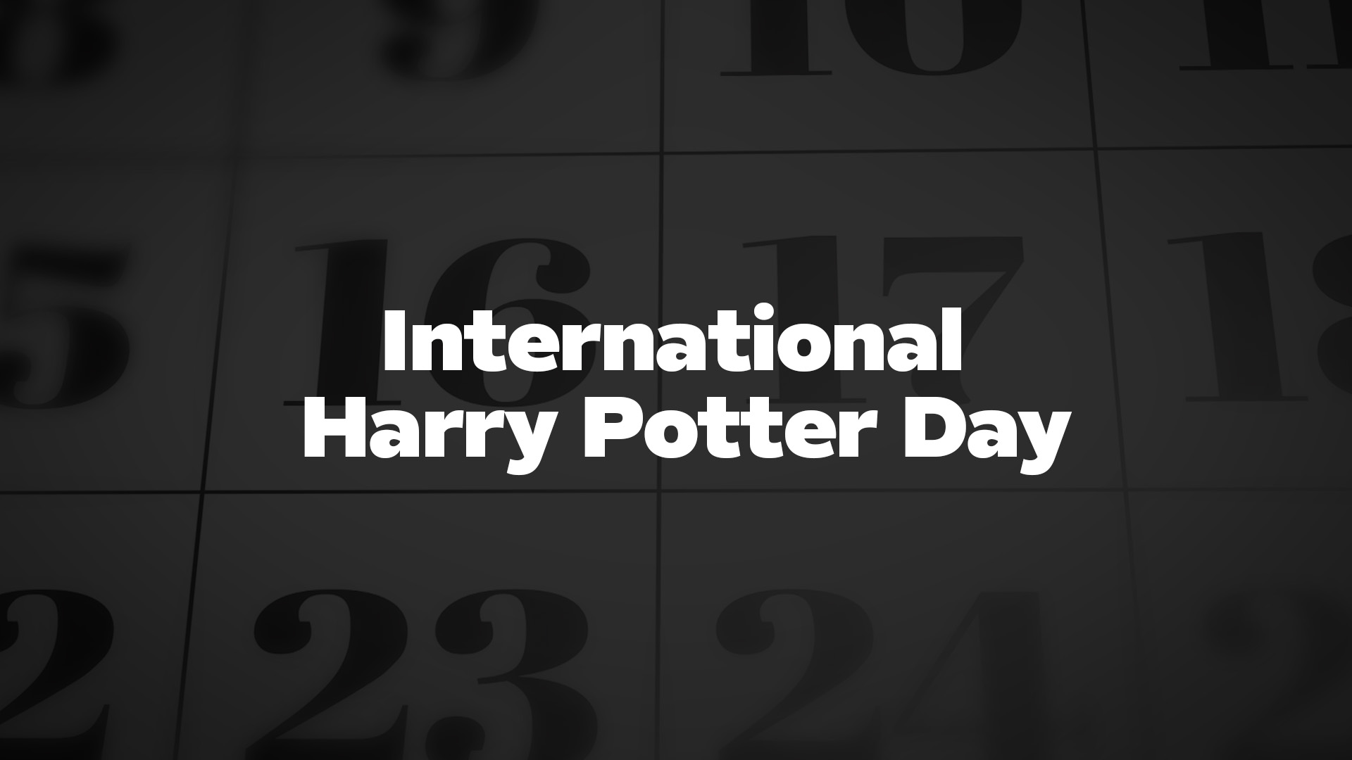 Title image for International Harry Potter Day