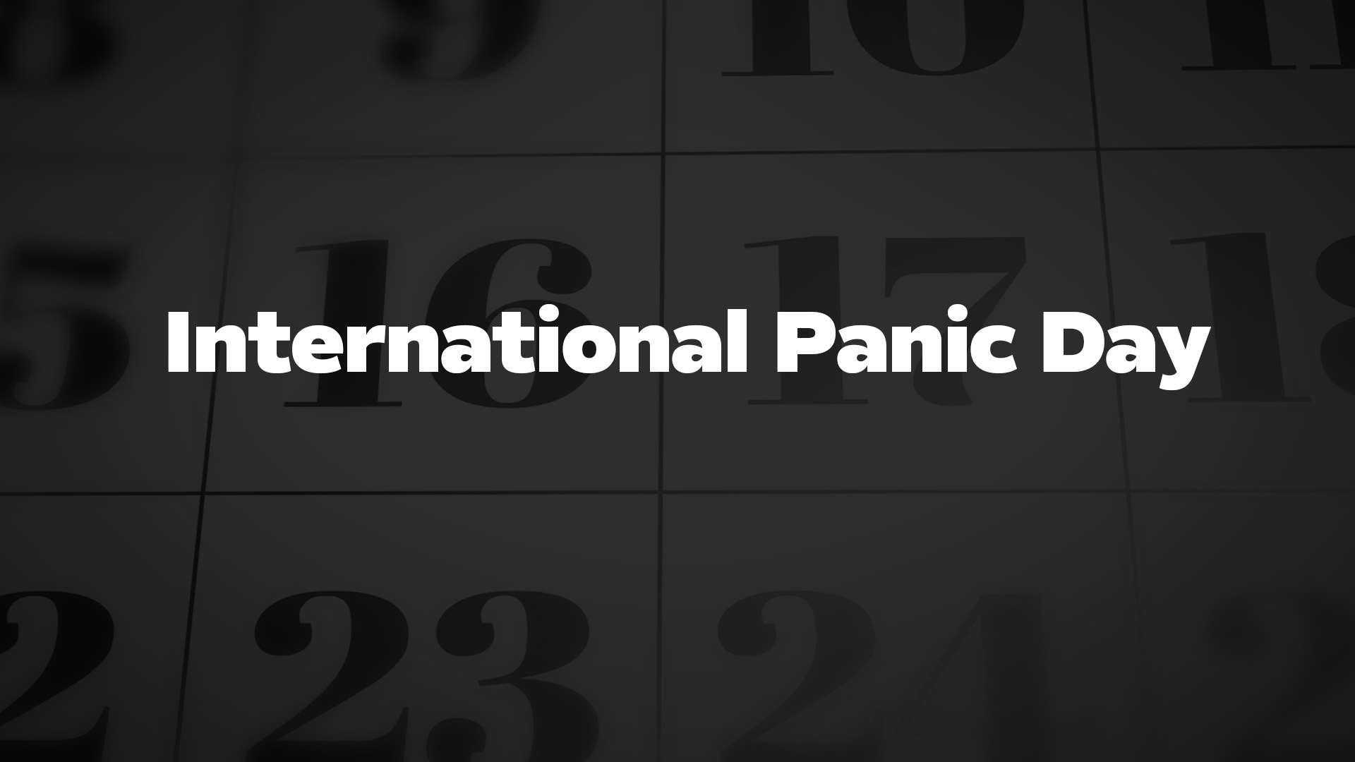 Title image for International Panic Day