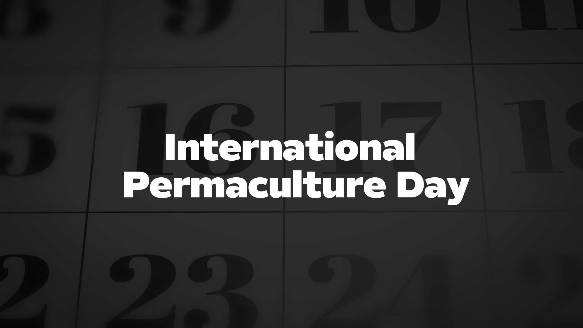 Title image for International Permaculture Day