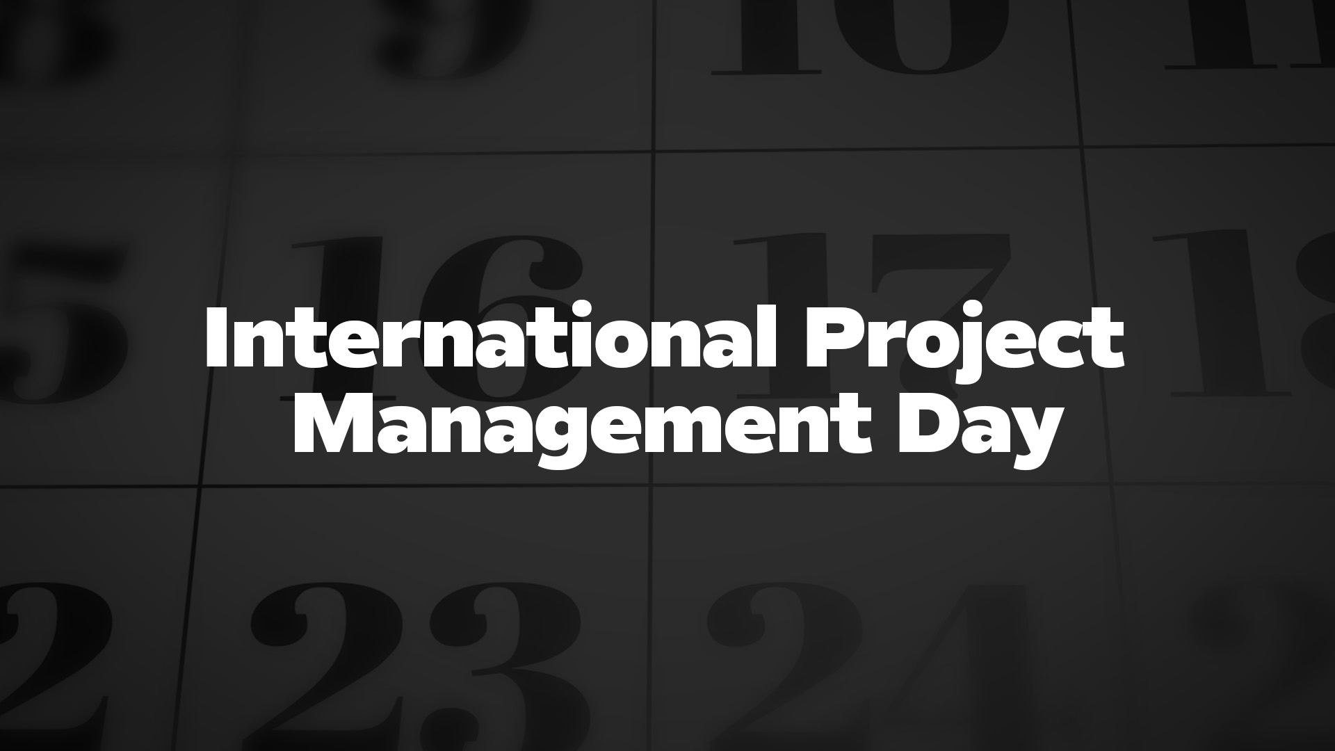 Title image for International Project Management Day