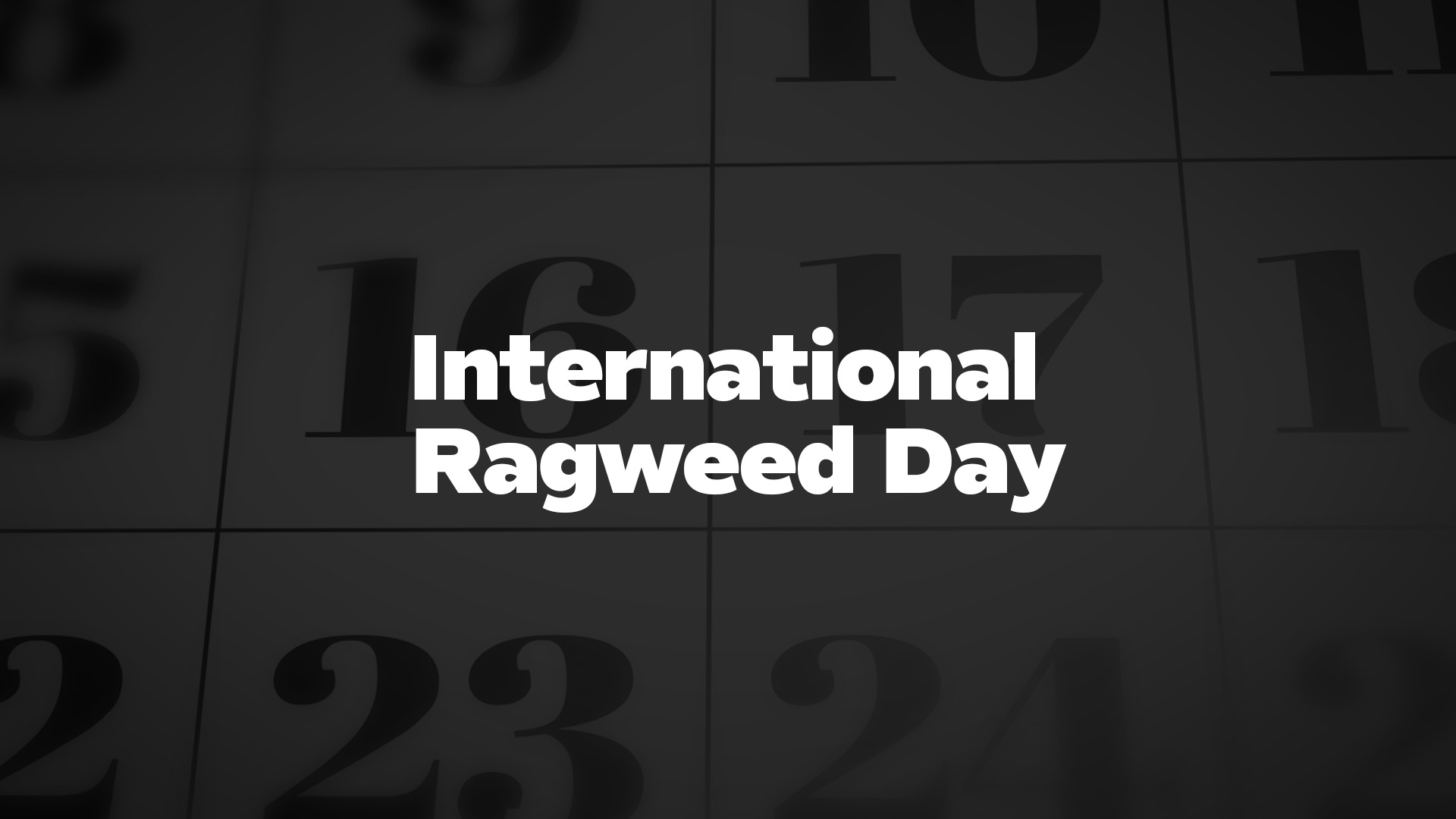 Title image for International Ragweed Day