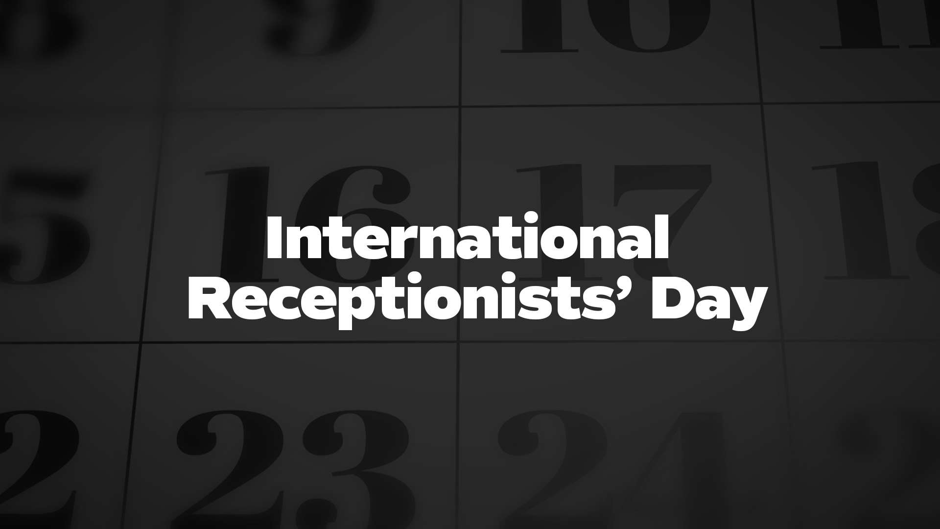 Title image for International Receptionists' Day