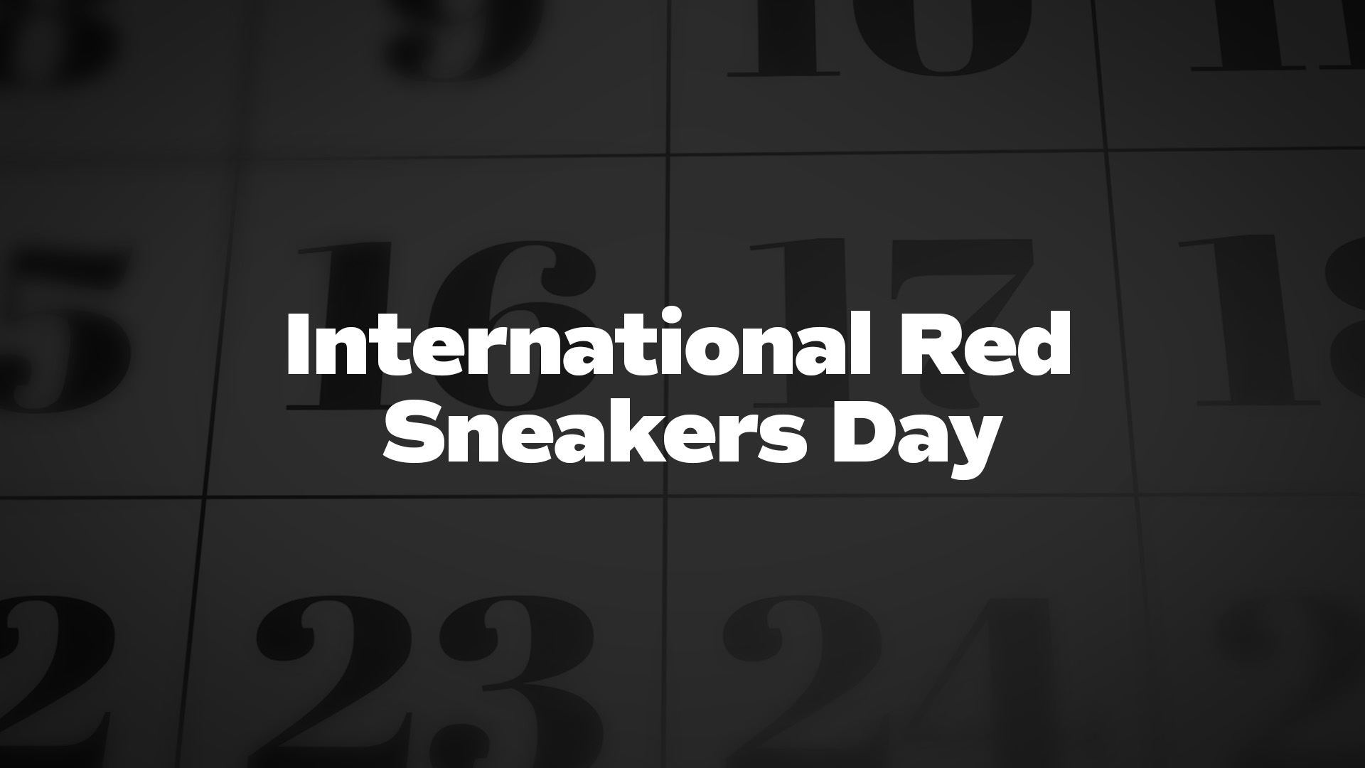 Title image for International Red Sneakers Day