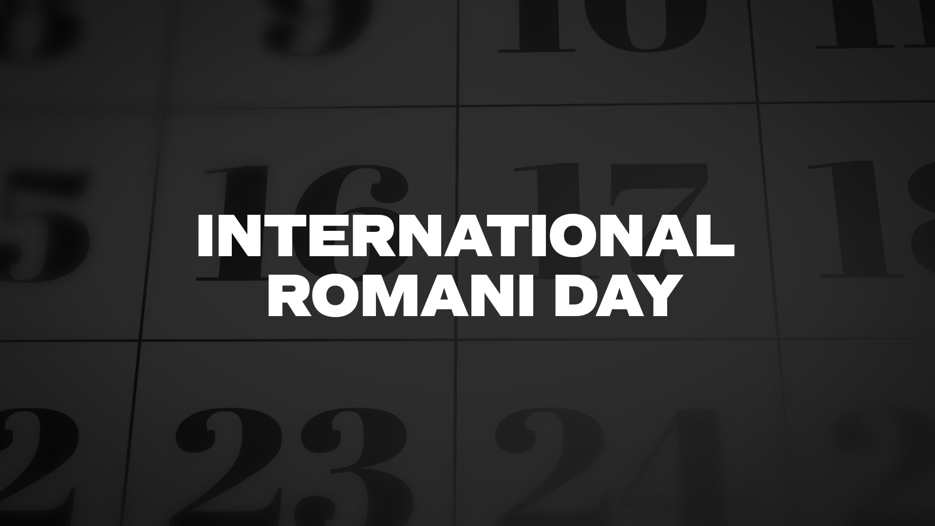 Title image for International Romani Day