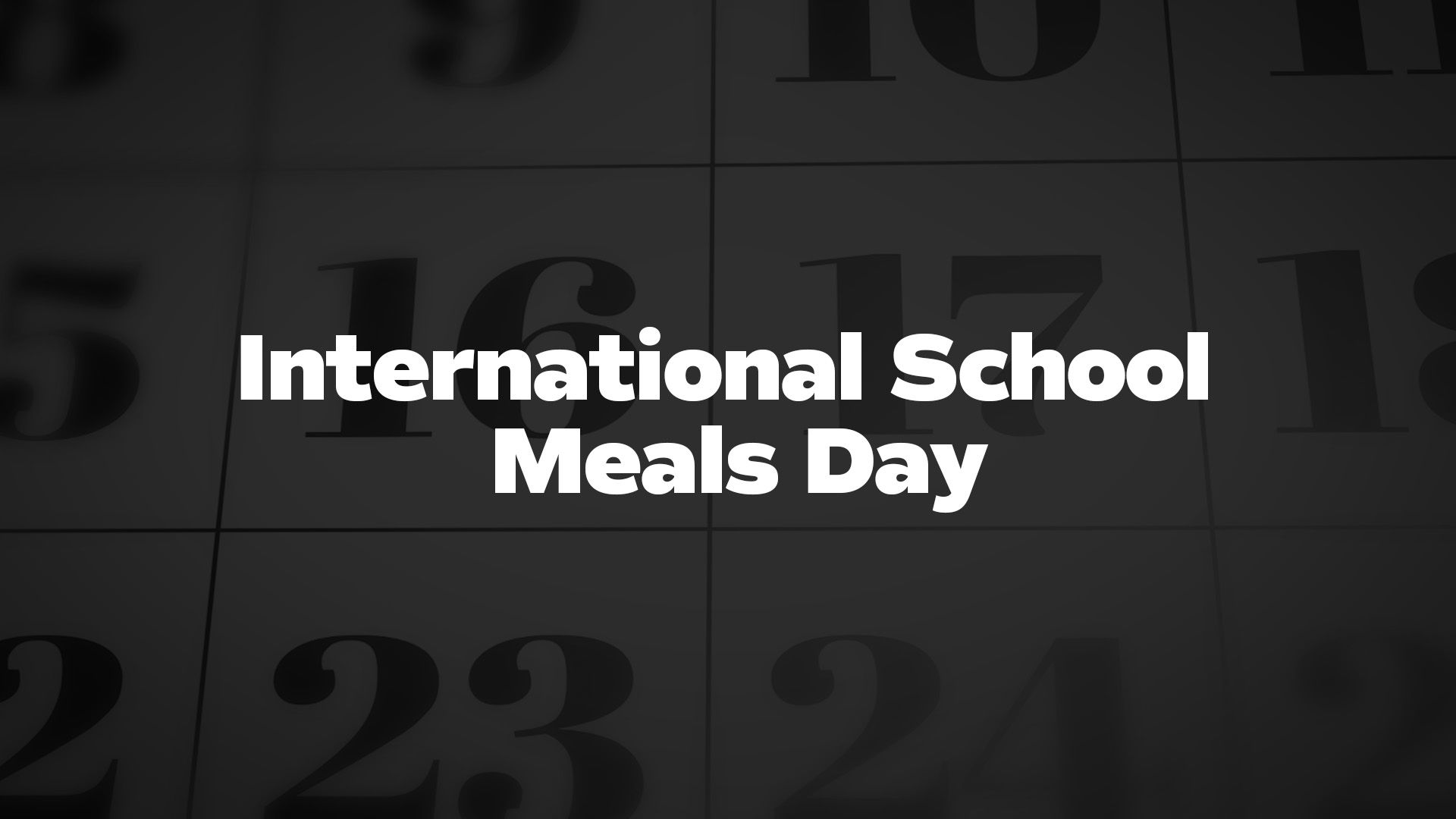 Title image for International School Meals Day