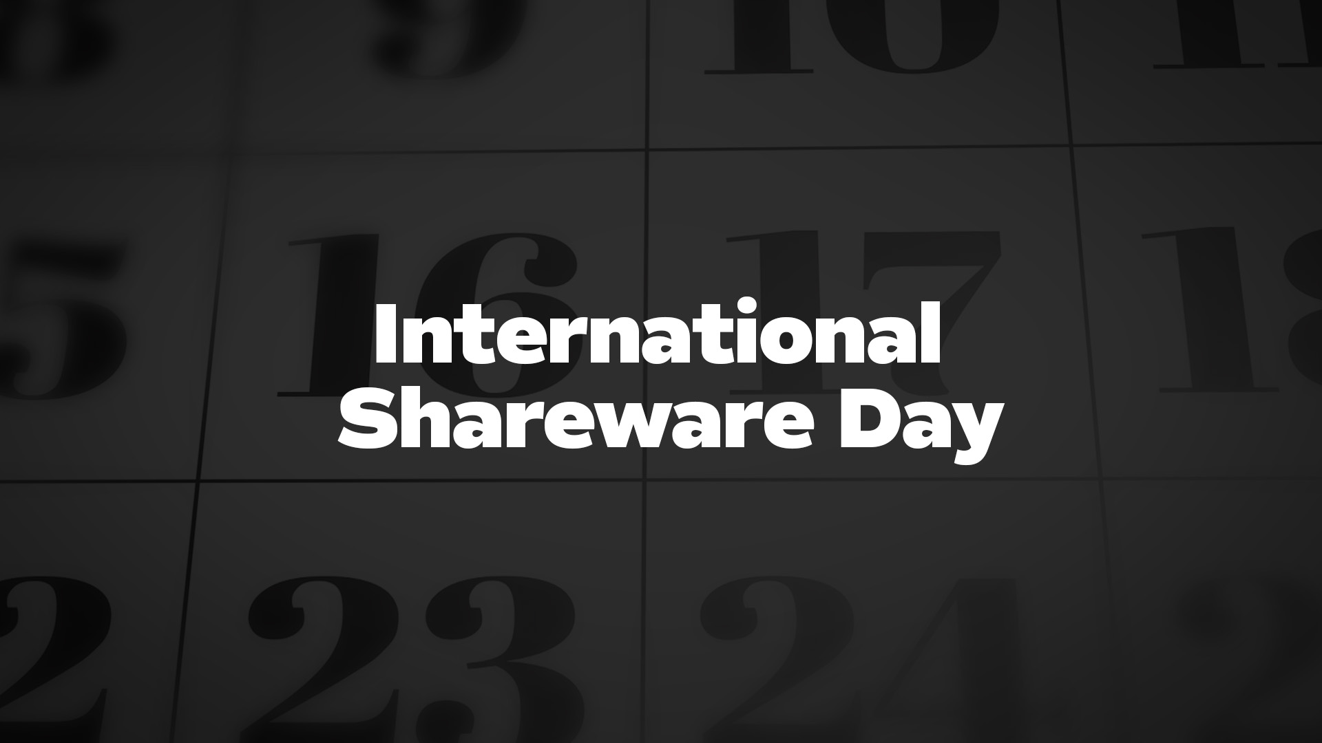 Title image for International Shareware Day