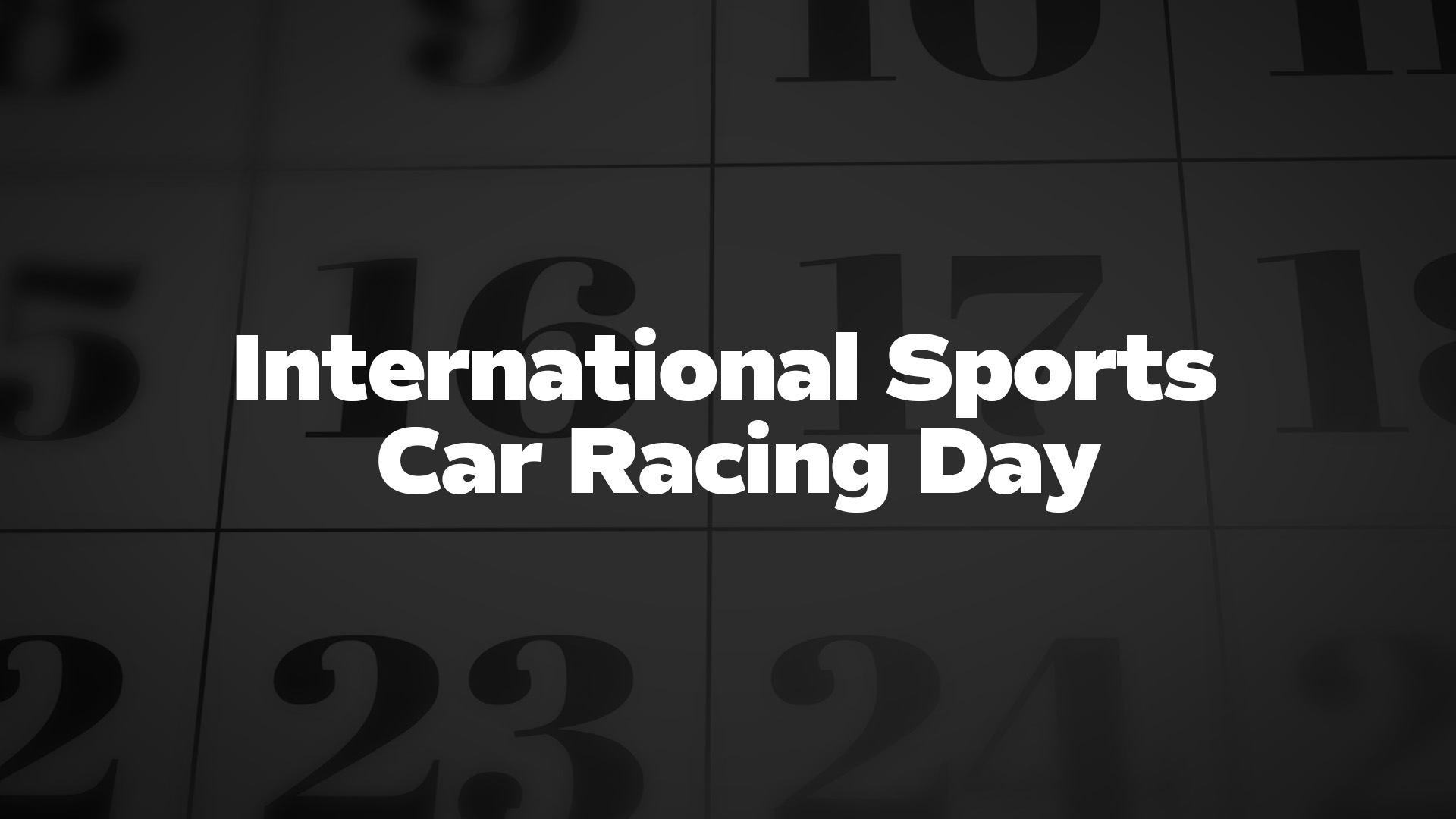 Title image for International Sports Car Racing Day