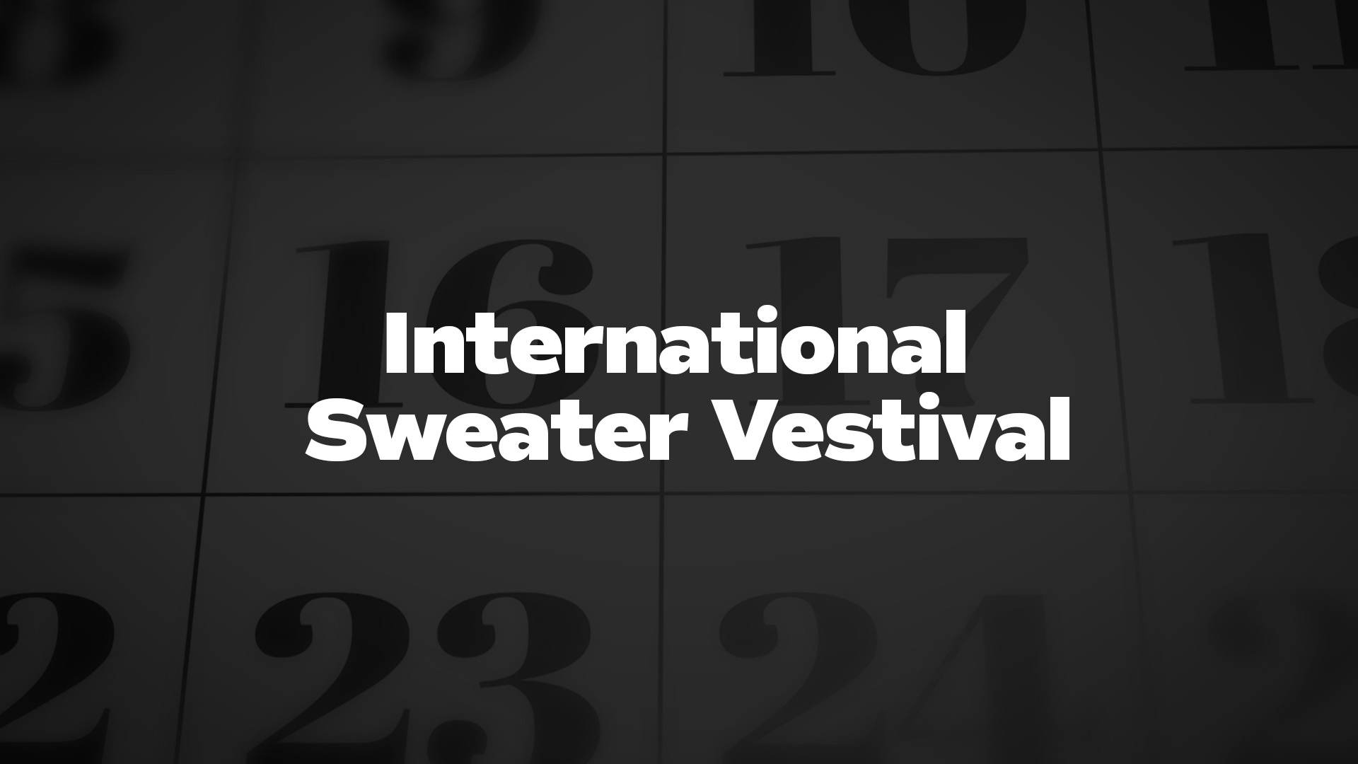 Title image for International Sweater Vestival