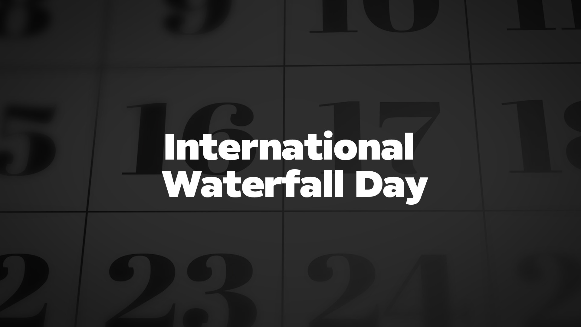 Title image for International Waterfall Day