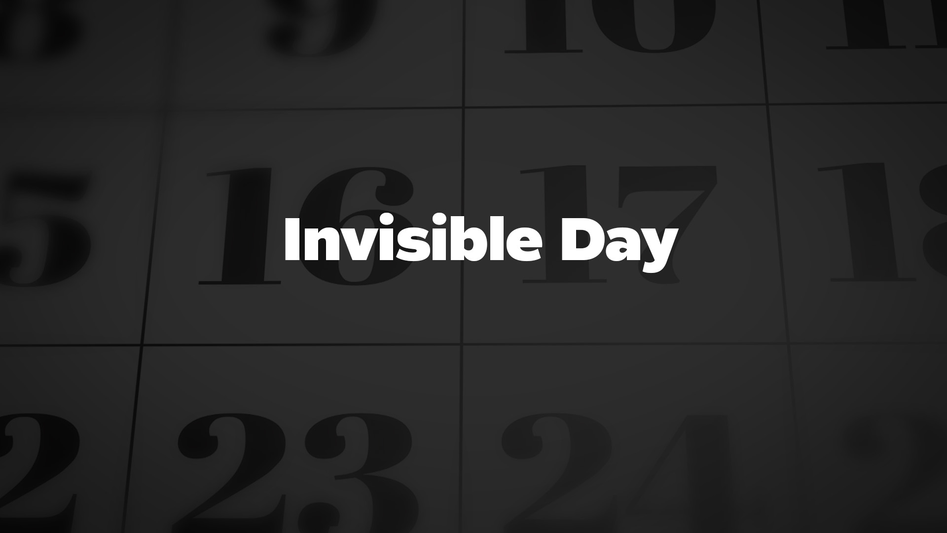 Title image for Invisible Day