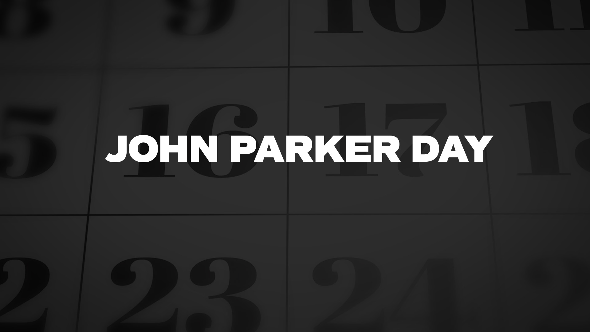 Title image for John Parker Day