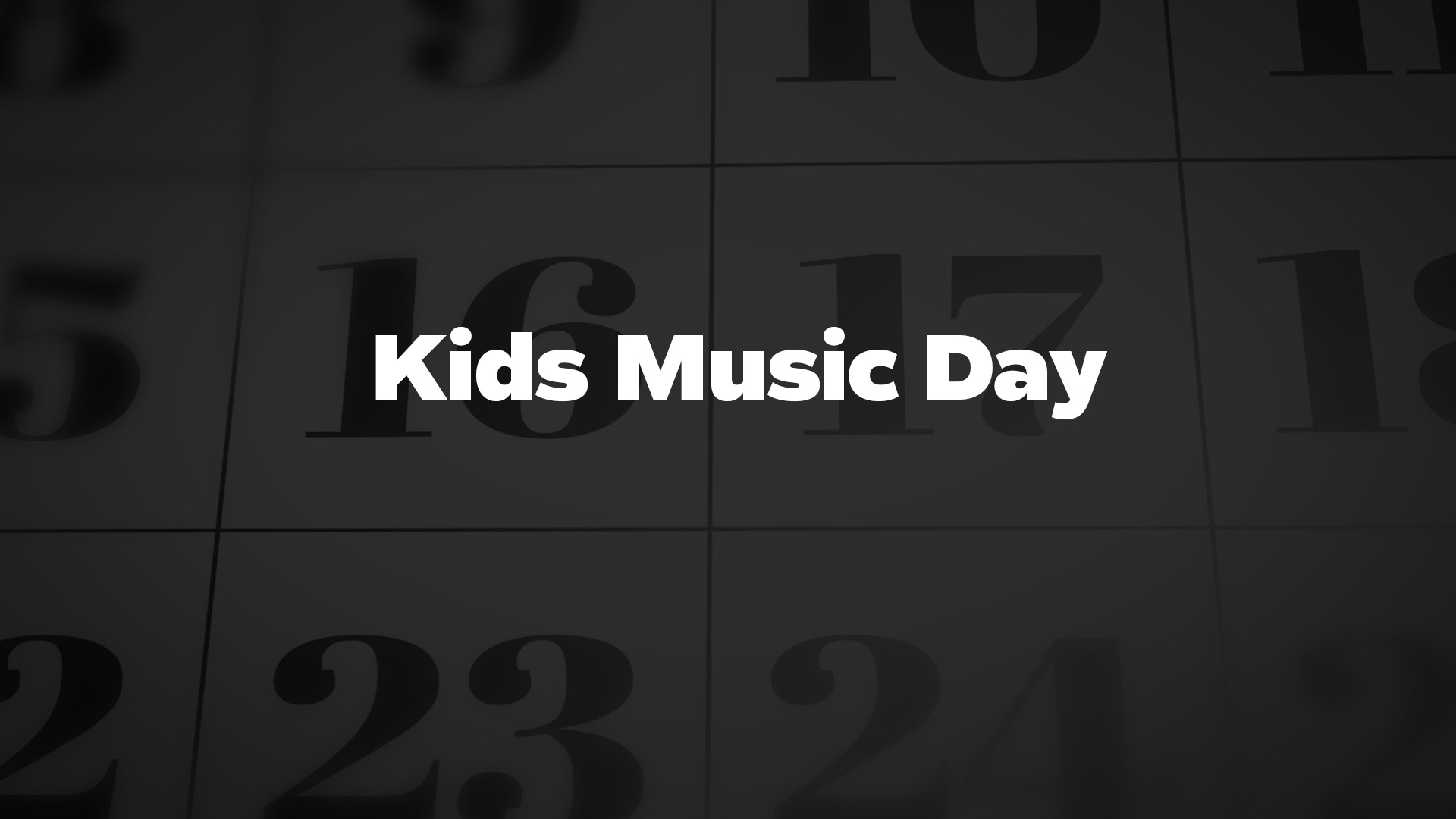 Title image for Kids Music Day