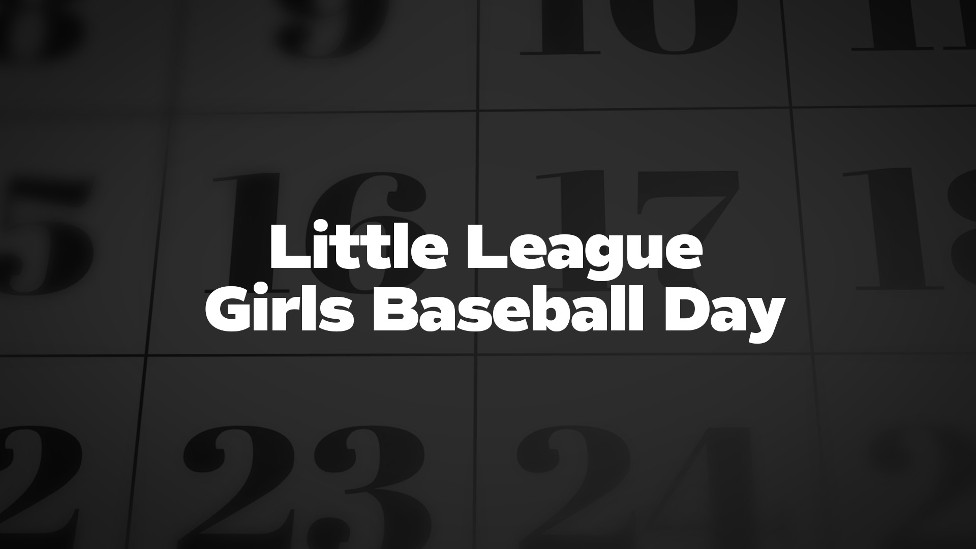 Title image for Little League Girls Baseball Day